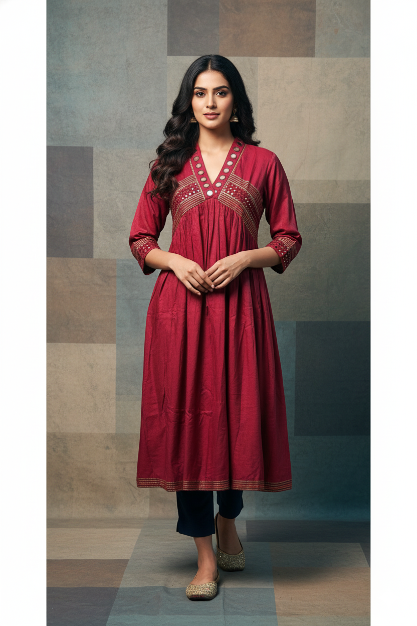 Elegant Kurti with Intricate Handwork