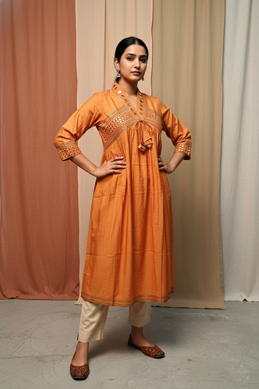 Elegant Kurti with Intricate Handwork