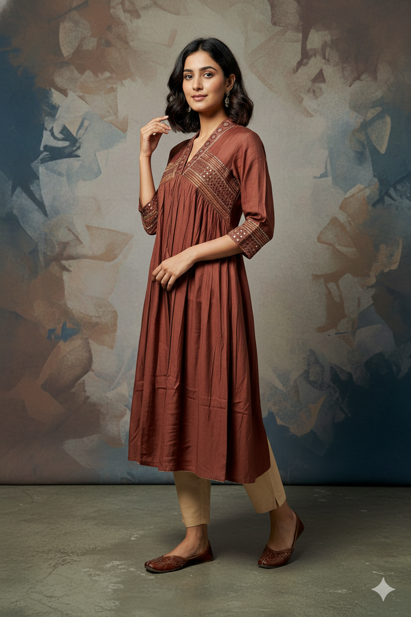 Elegant Kurti with Intricate Handwork