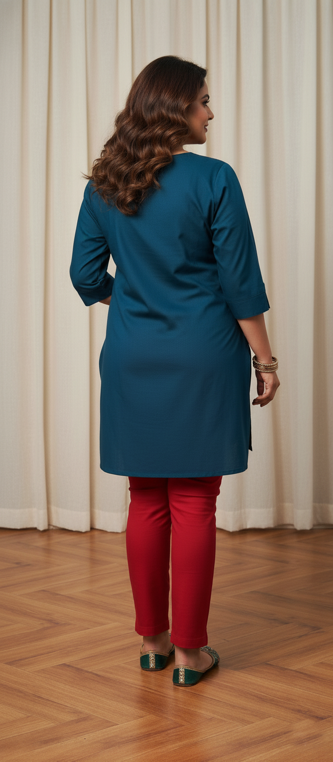 Modern Ethnic Embroidered Short Kurti