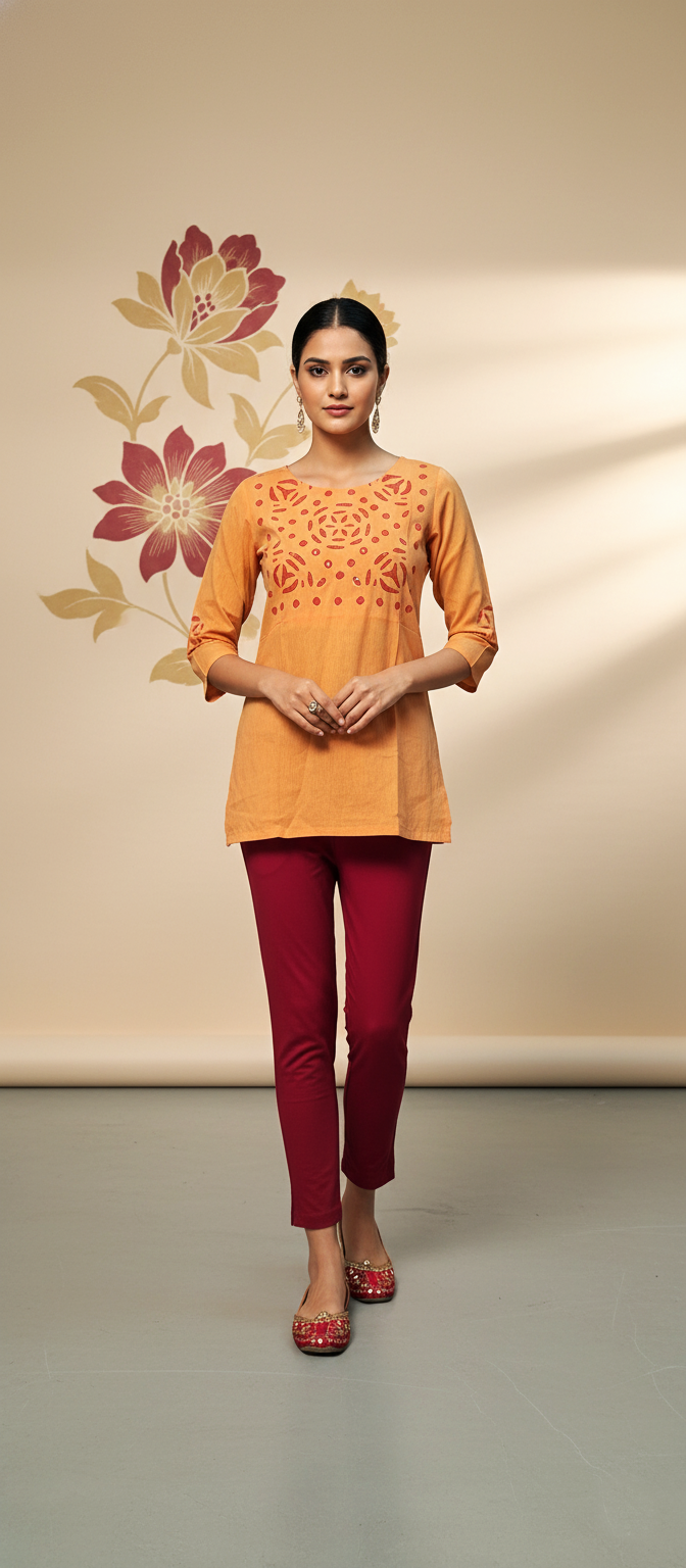Modern Ethnic Embroidered Short Kurti