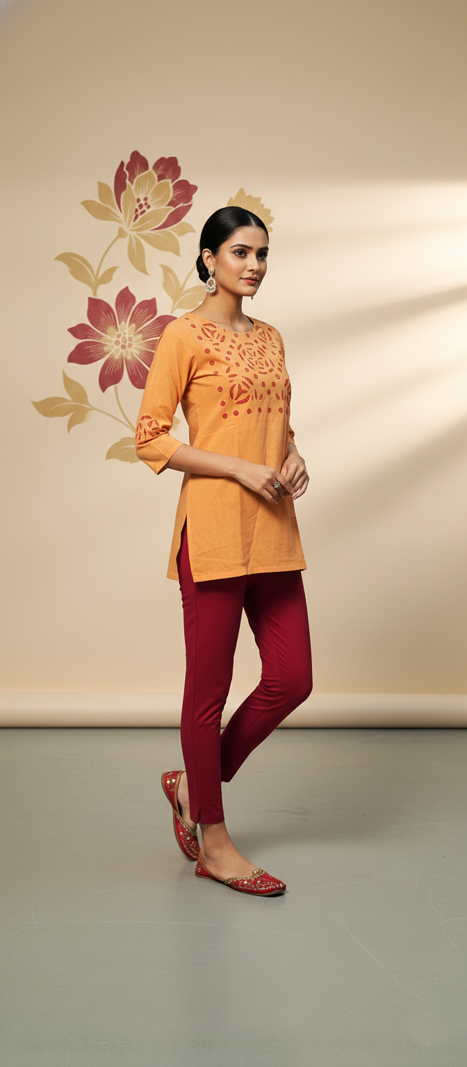 Modern Ethnic Embroidered Short Kurti