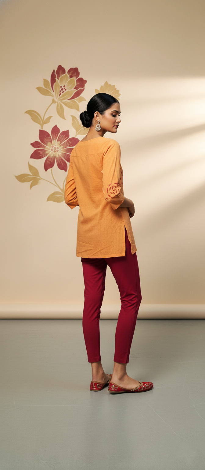 Modern Ethnic Embroidered Short Kurti