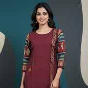 Elegant Mirror Work Long Kurti