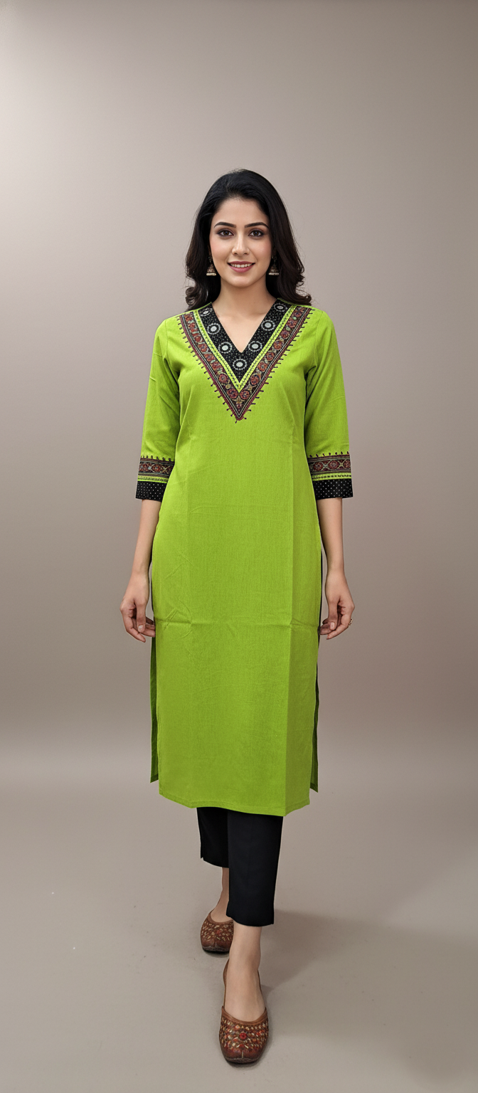 Ethnic Charm Mirror Work Long Kurti