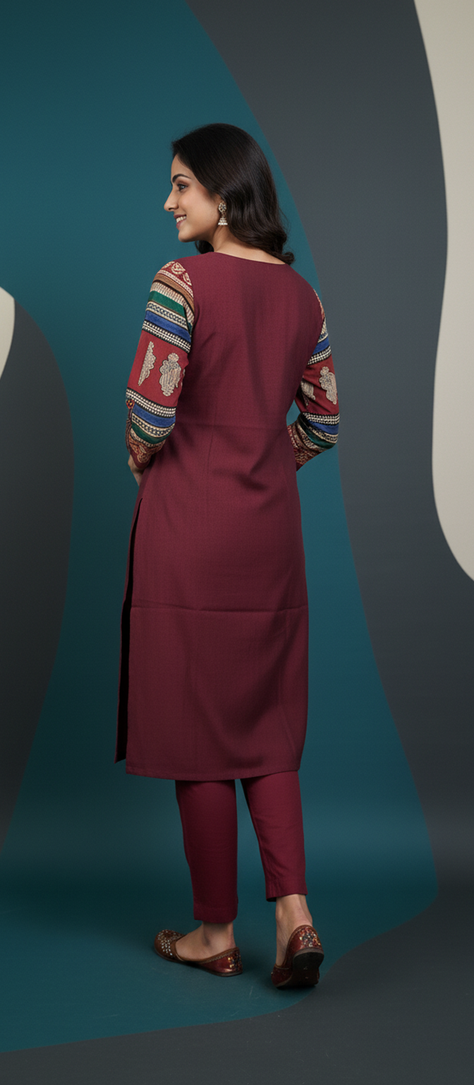 Elegant Mirror Work Long Kurti