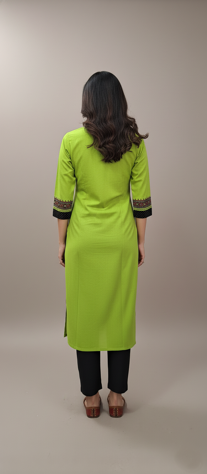 Ethnic Charm Mirror Work Long Kurti