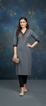 Ethnic Charm Mirror Work Long Kurti