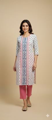 Royal Comfort Printed Pure Cotton Long Kurti