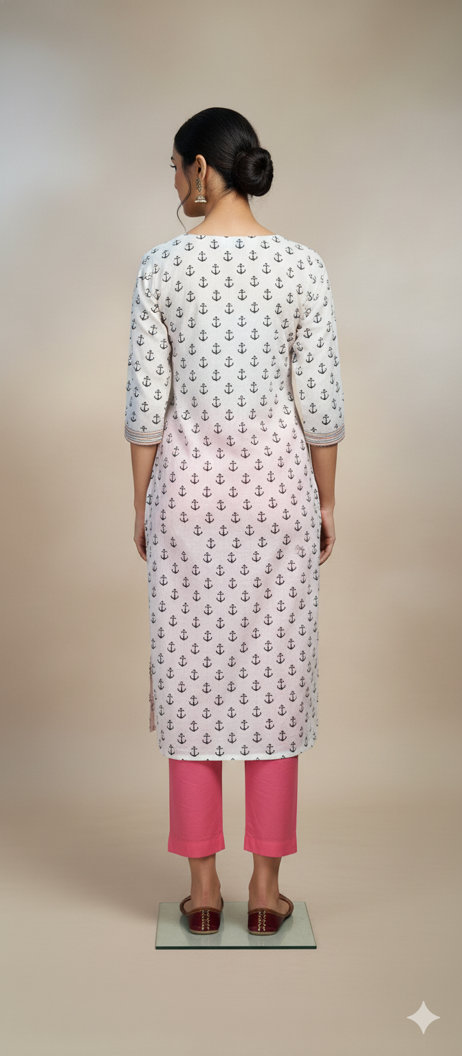 Royal Comfort Printed Pure Cotton Long Kurti