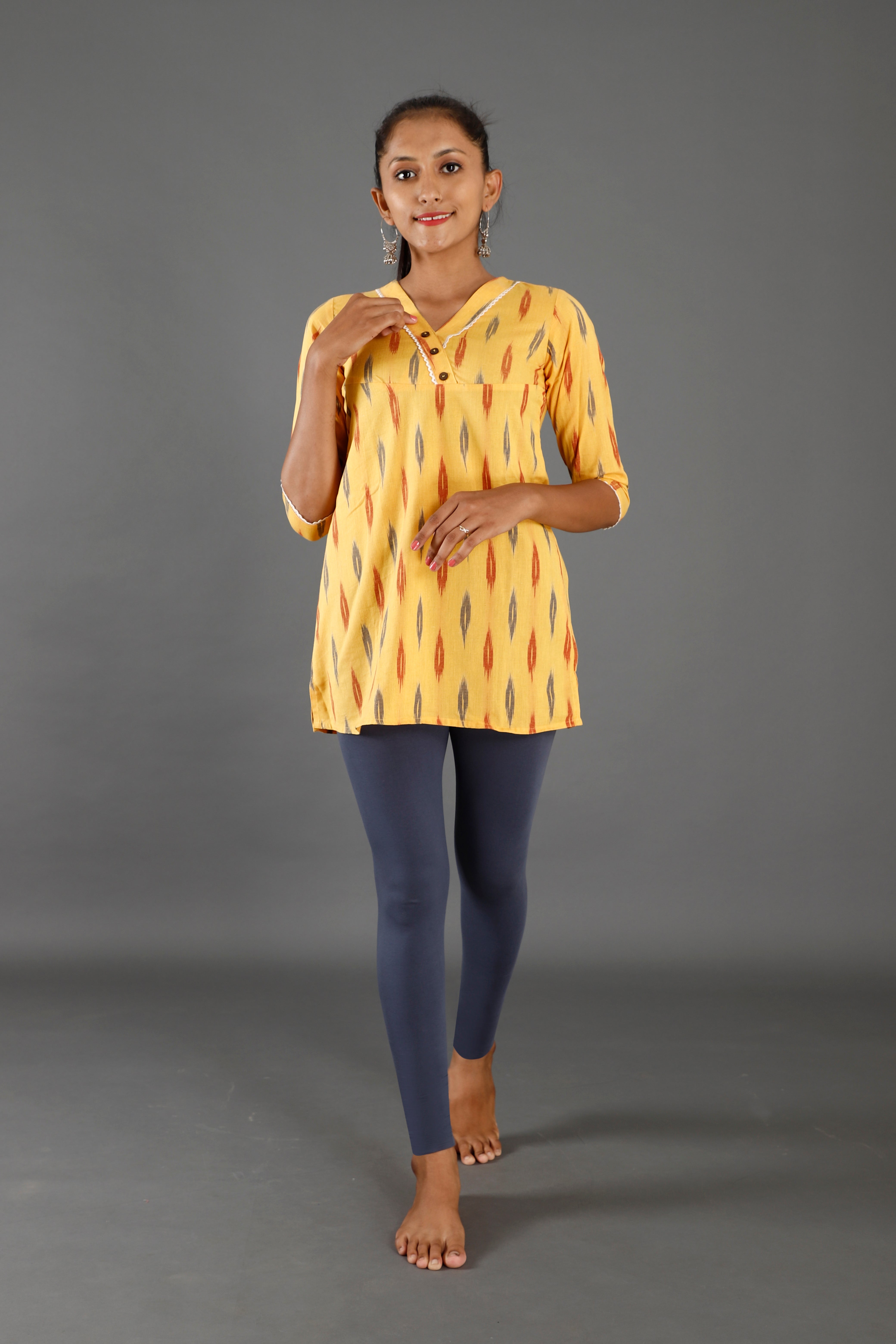 Premium Cotton Blend Ankle Leggings – All-Day Comfort Woman