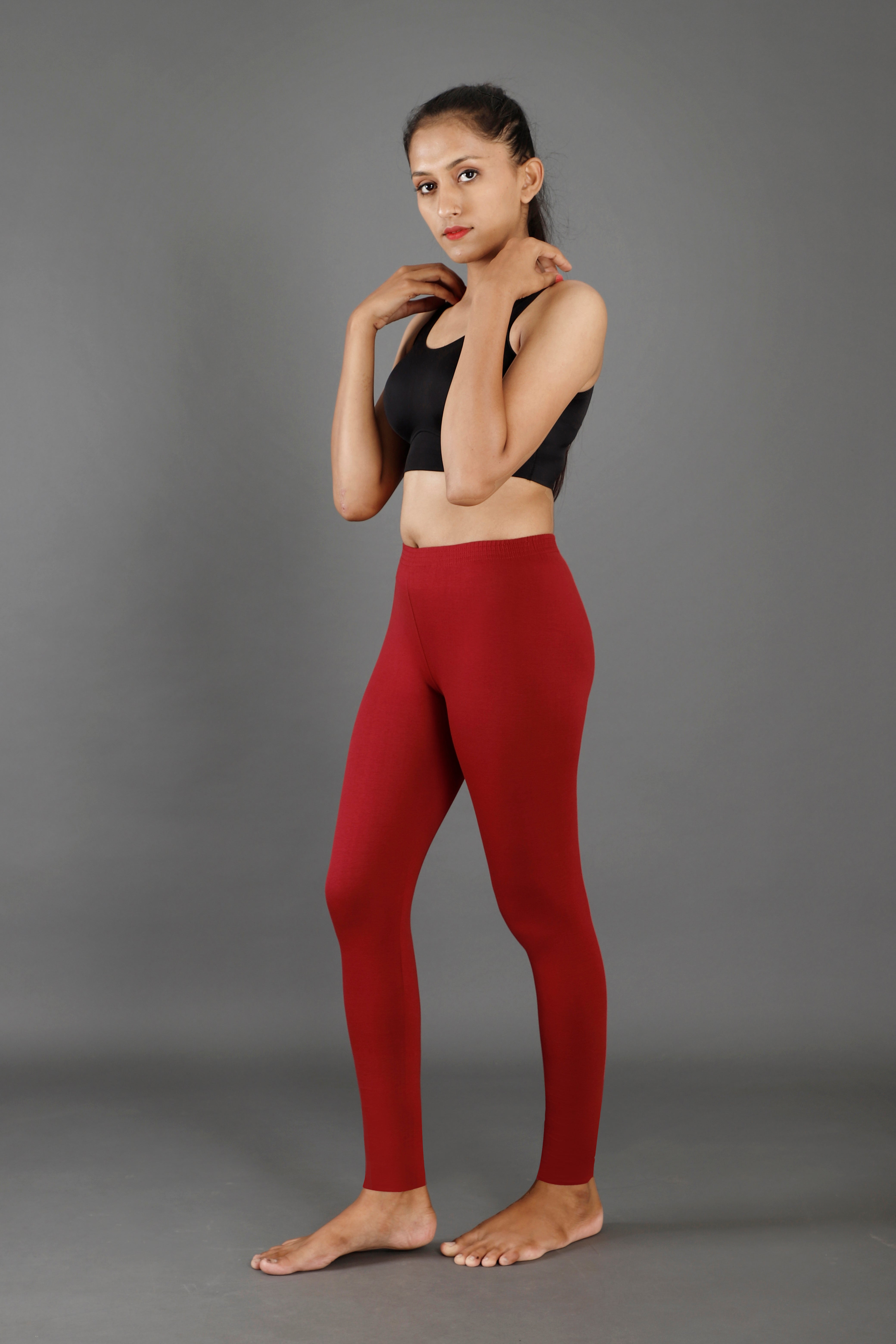 Premium Cotton Blend Ankle Leggings – All-Day Comfort Woman