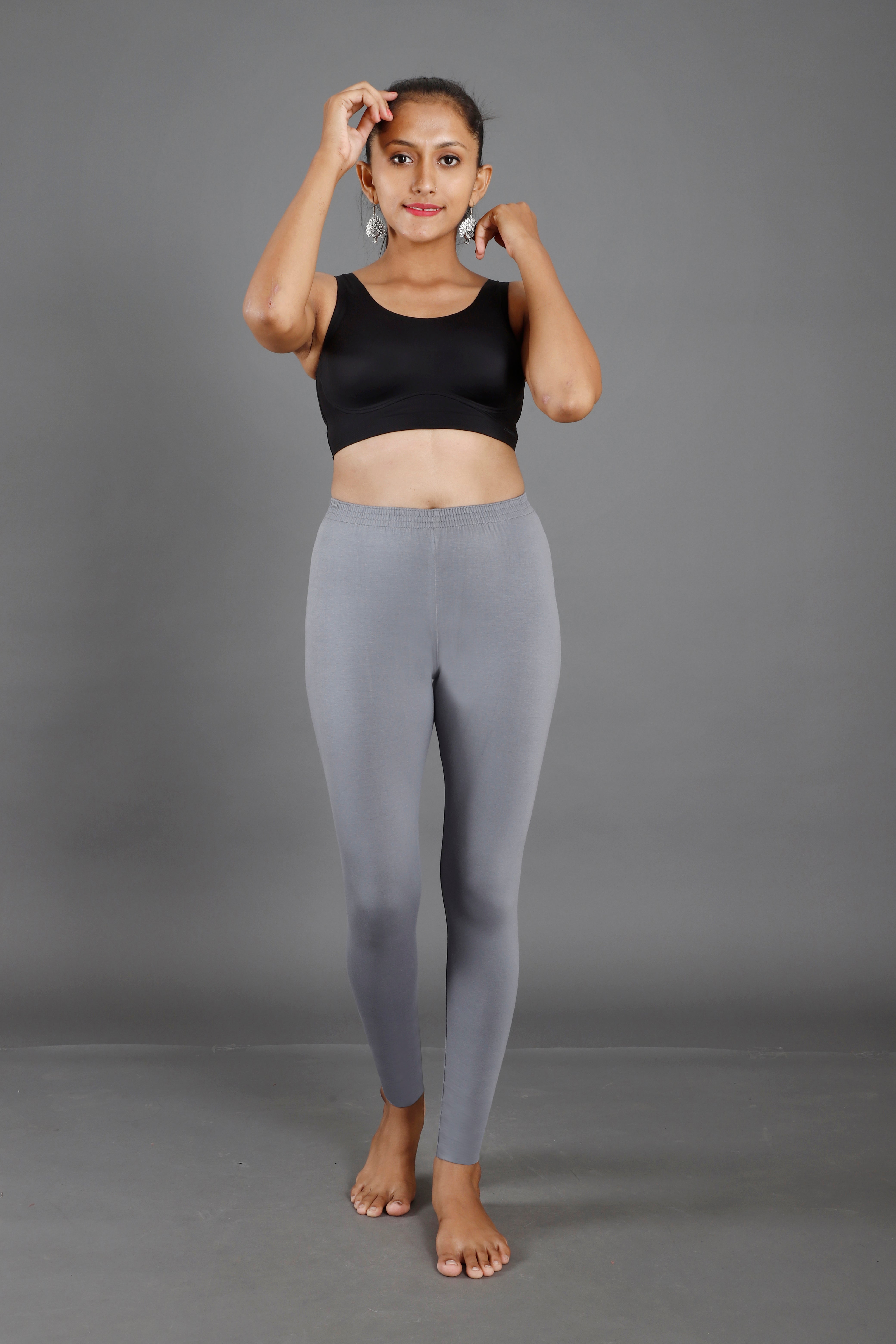 Premium Cotton Blend Ankle Leggings – All-Day Comfort Woman
