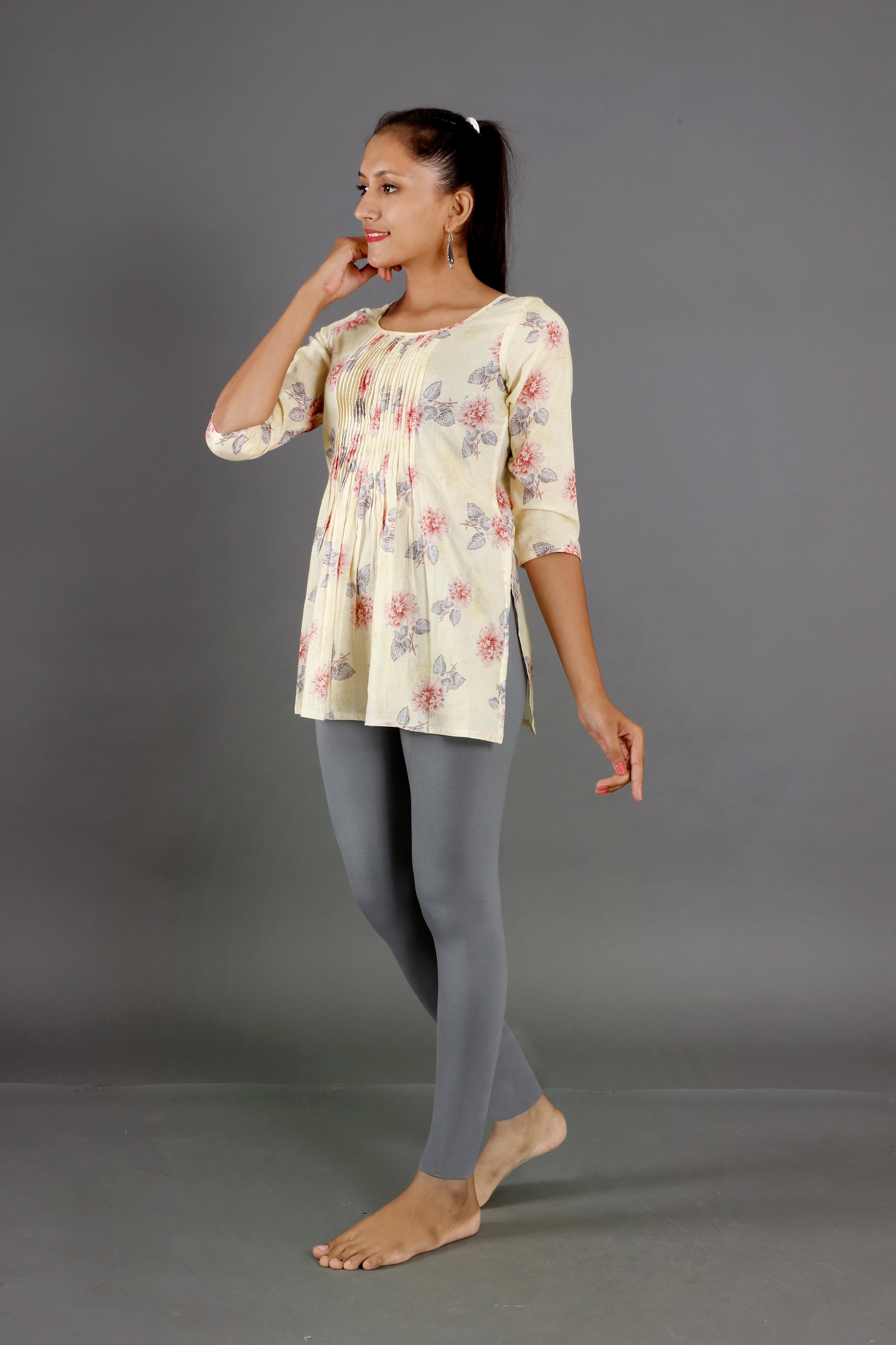 Premium Cotton Blend Ankle Leggings – All-Day Comfort Woman