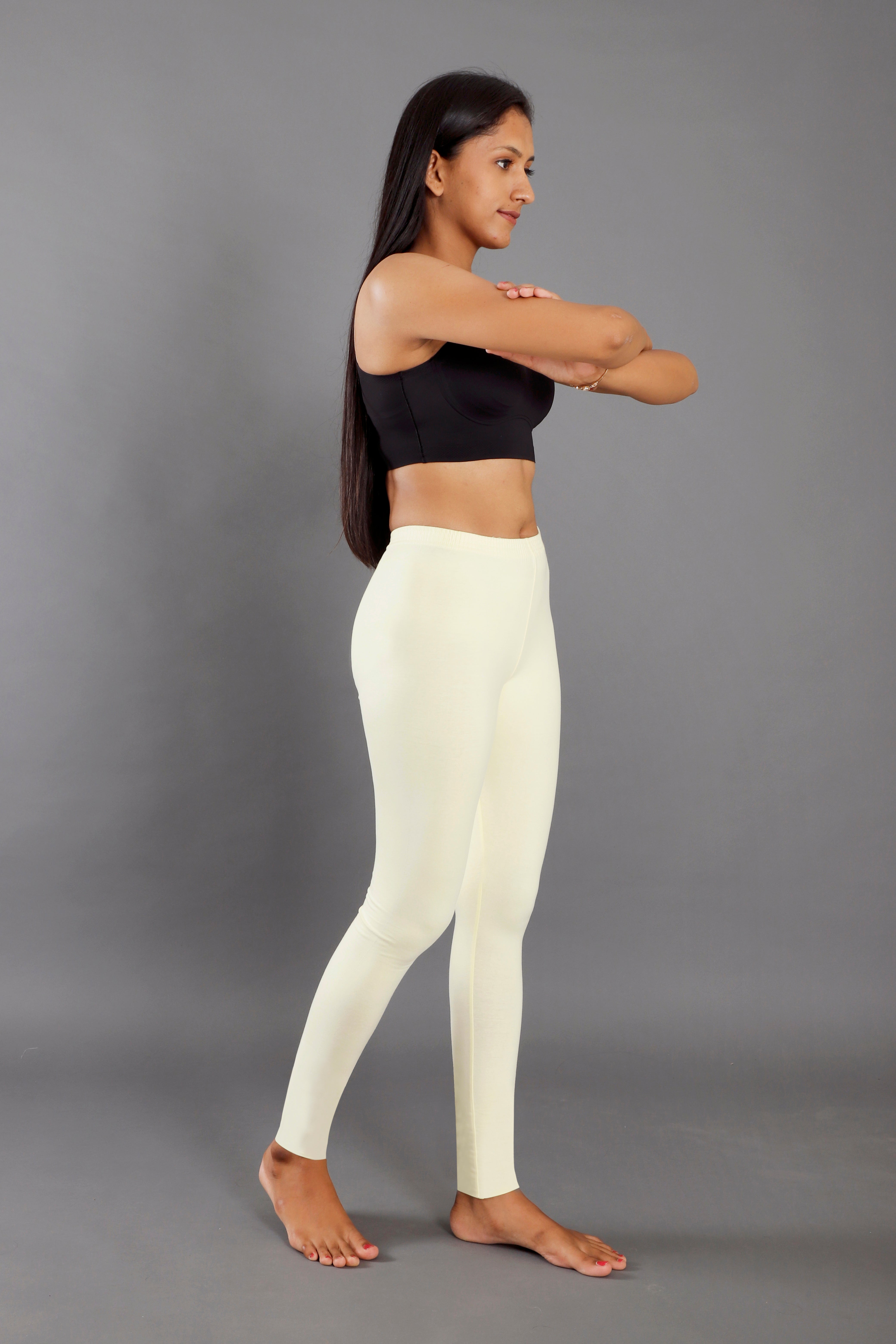 Premium Cotton Blend Ankle Leggings – All-Day Comfort Woman