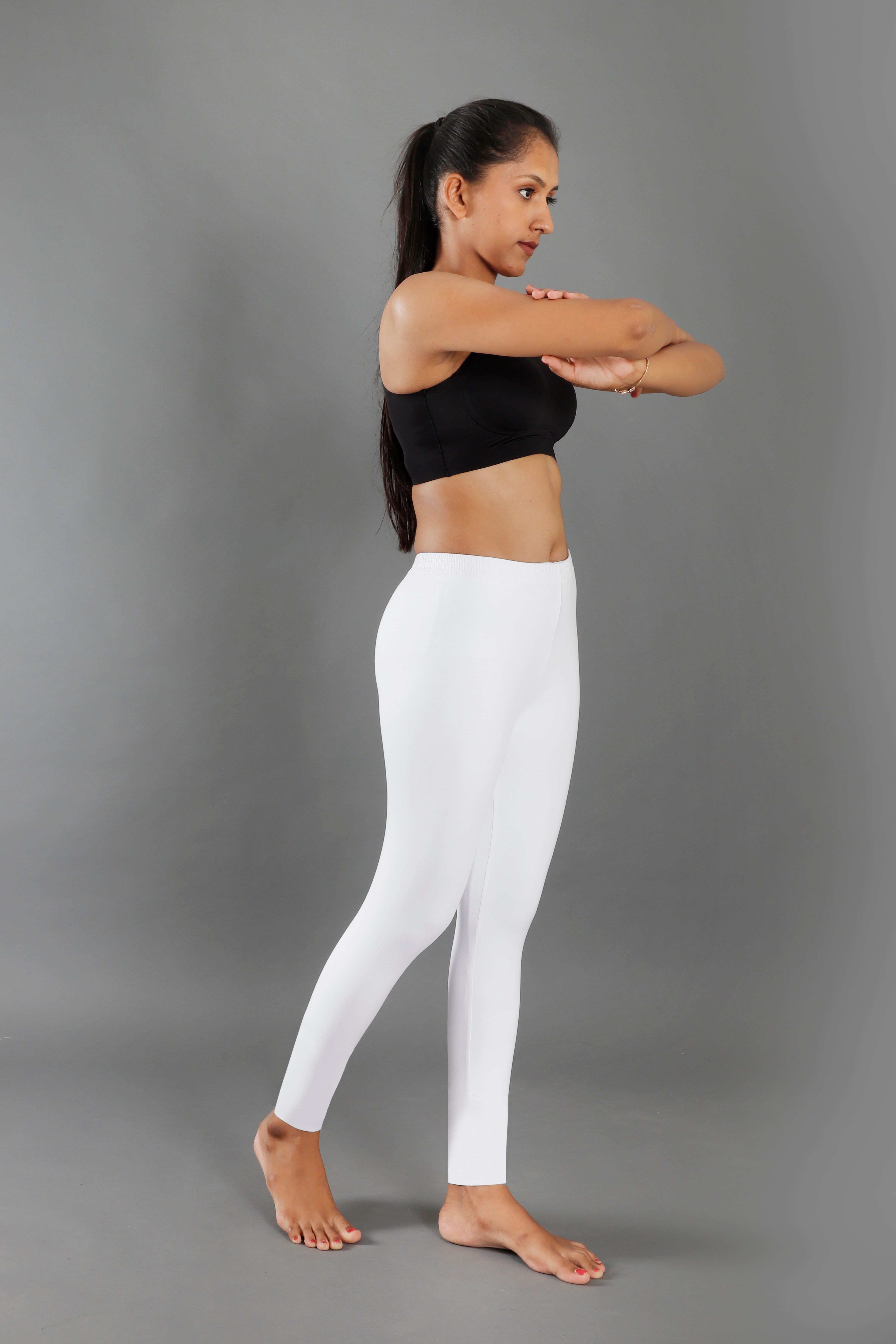 Premium Cotton Blend Ankle Leggings – All-Day Comfort Woman