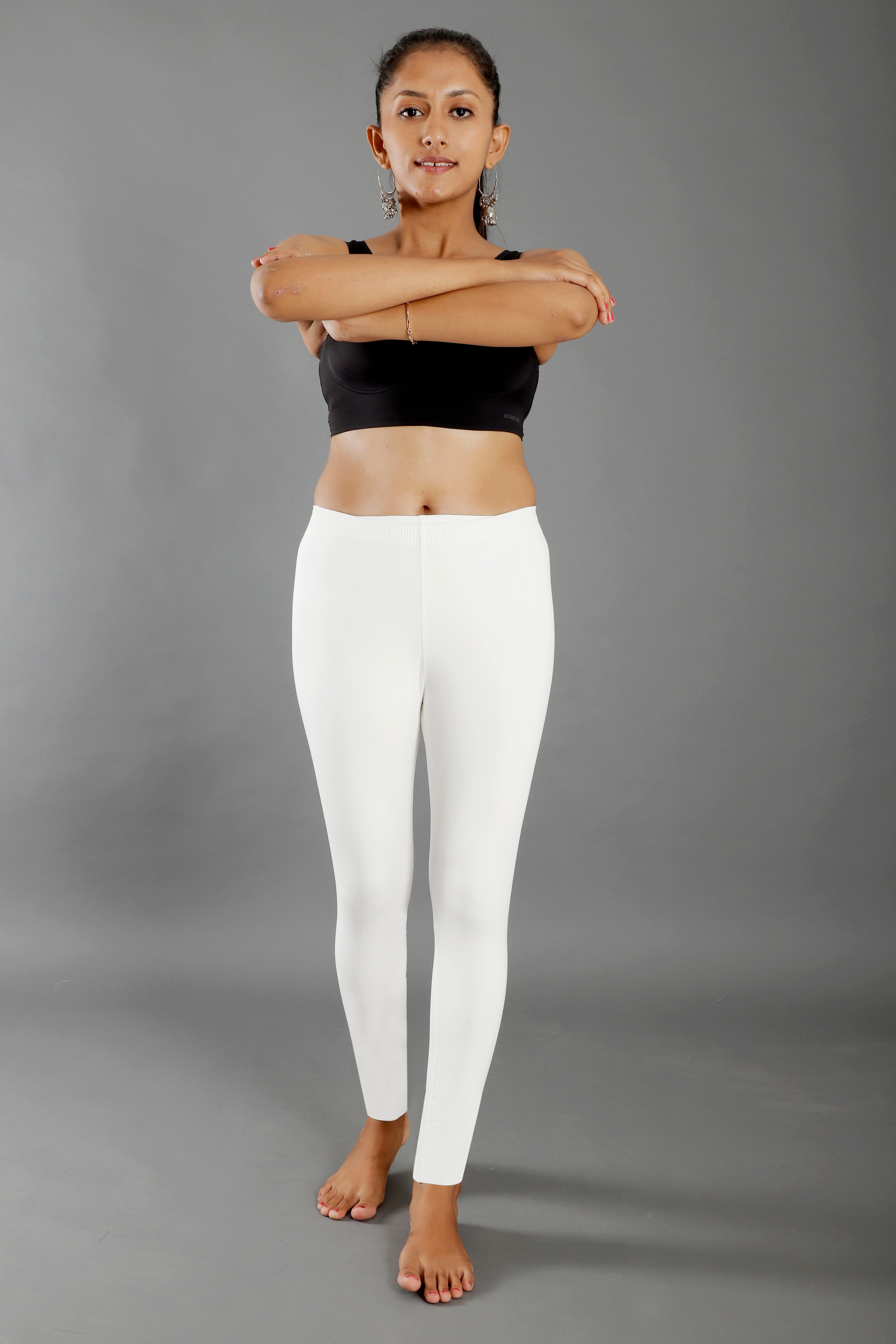 Premium Cotton Blend Ankle Leggings – All-Day Comfort Woman