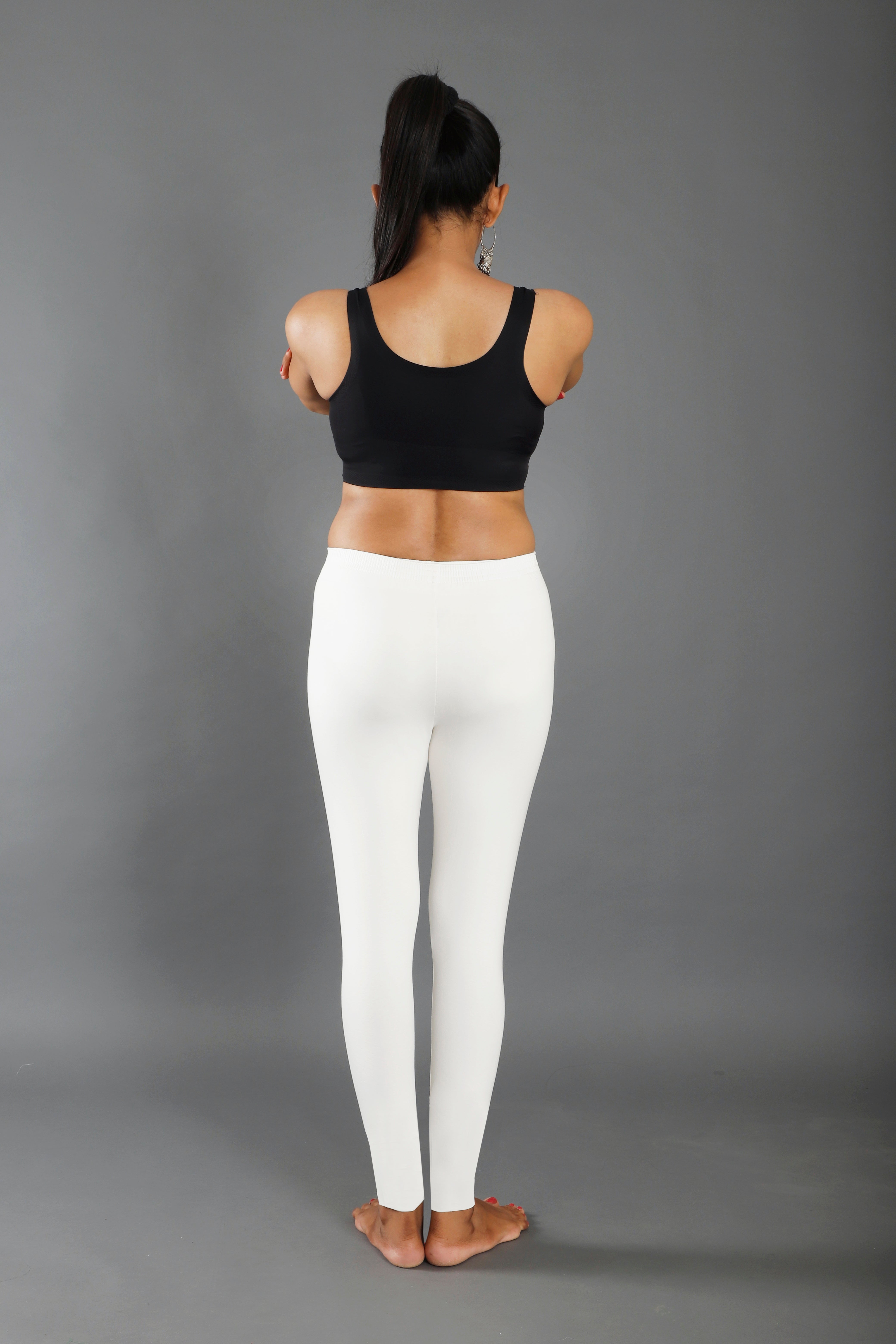 Premium Cotton Blend Ankle Leggings – All-Day Comfort Woman