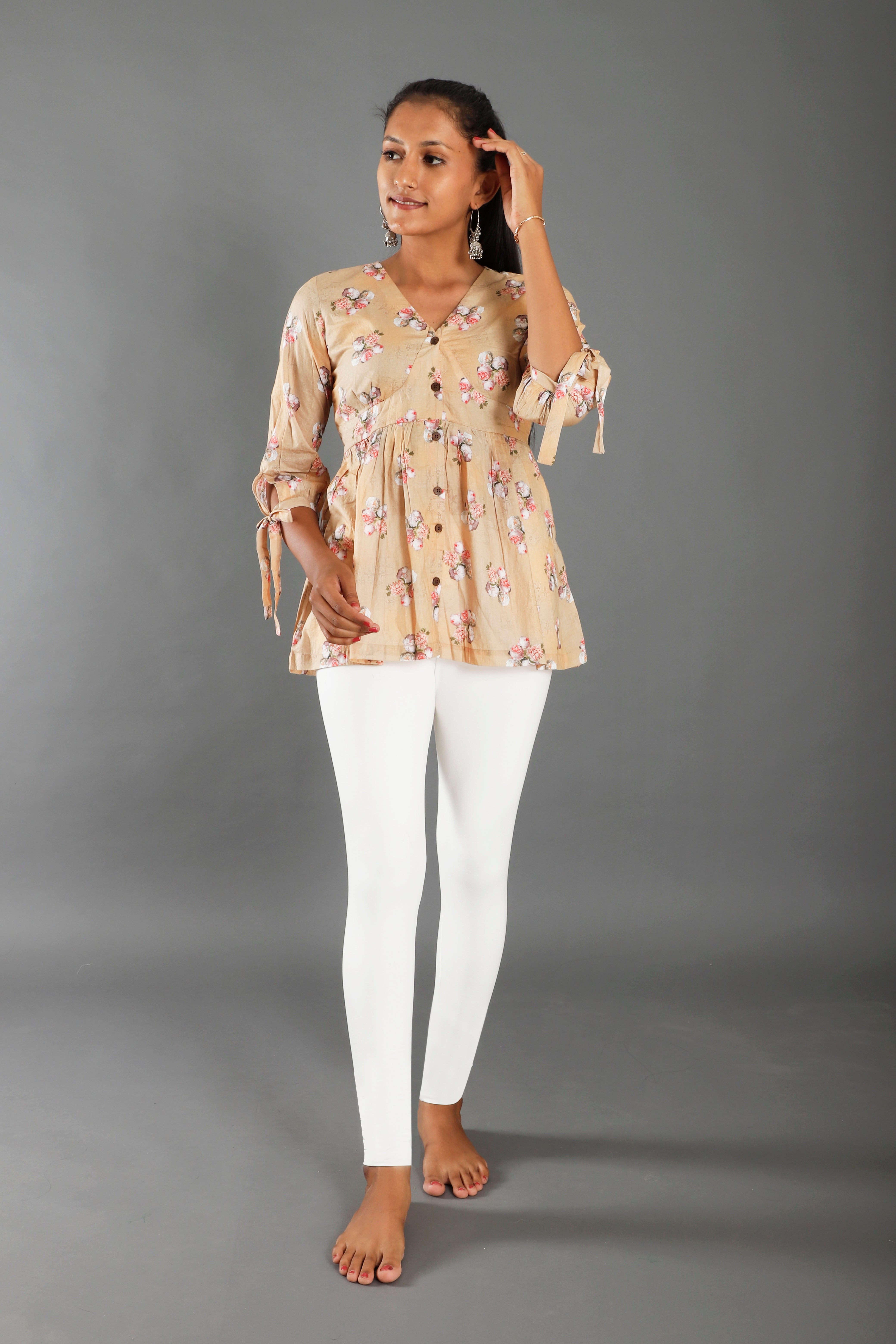 Premium Cotton Blend Ankle Leggings – All-Day Comfort Woman