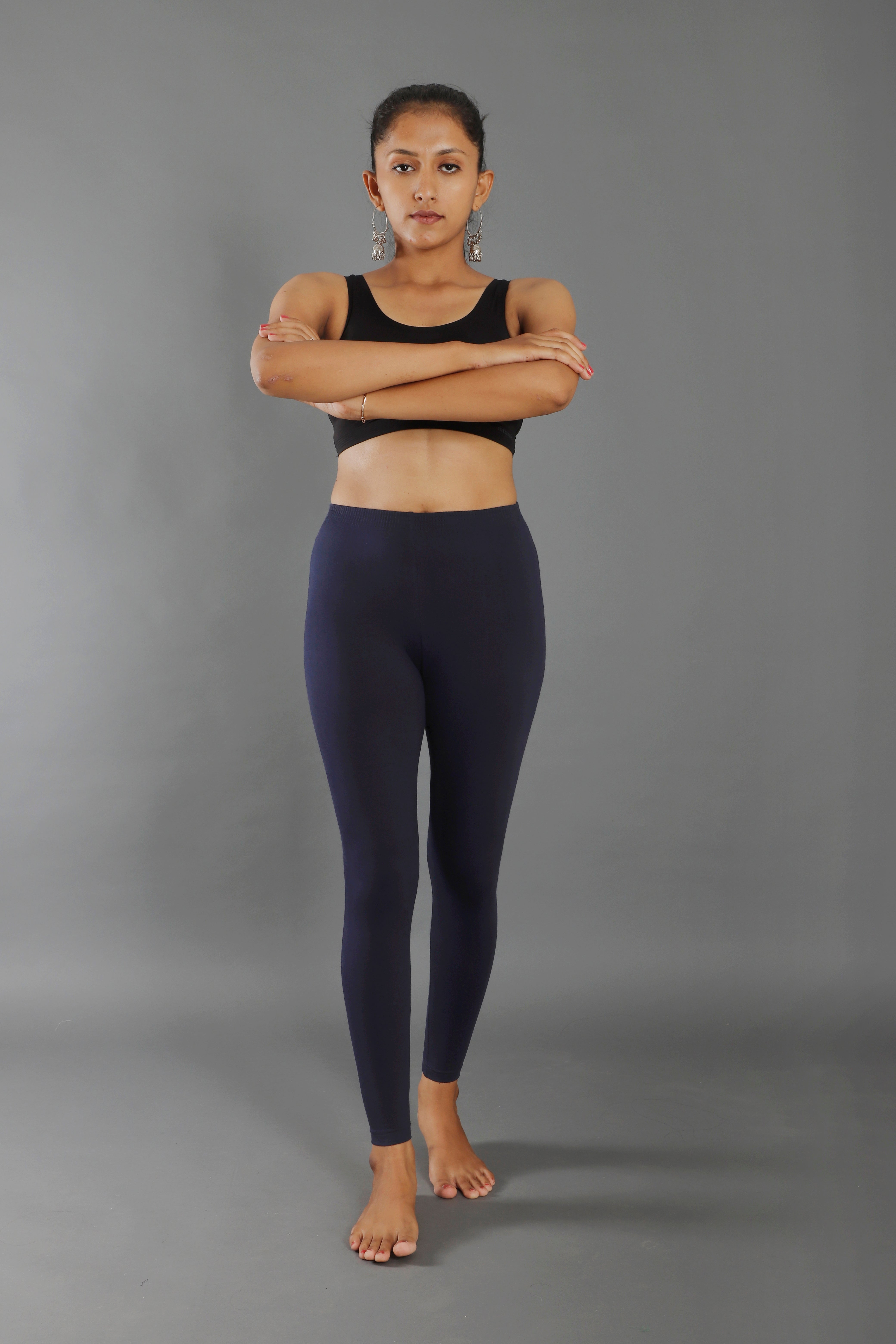 Premium Cotton Blend Ankle Leggings – All-Day Comfort Woman