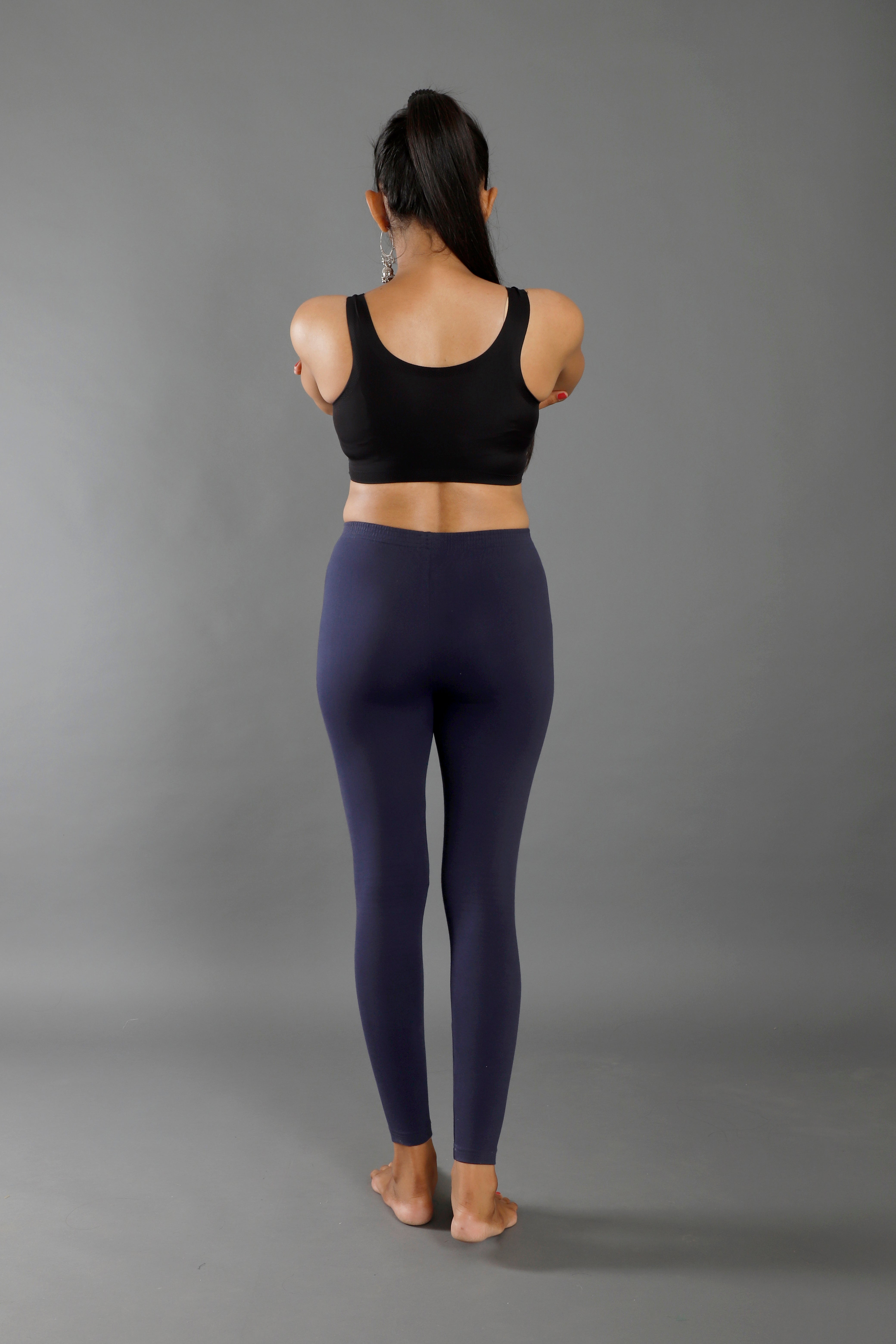 Premium Cotton Blend Ankle Leggings – All-Day Comfort Woman