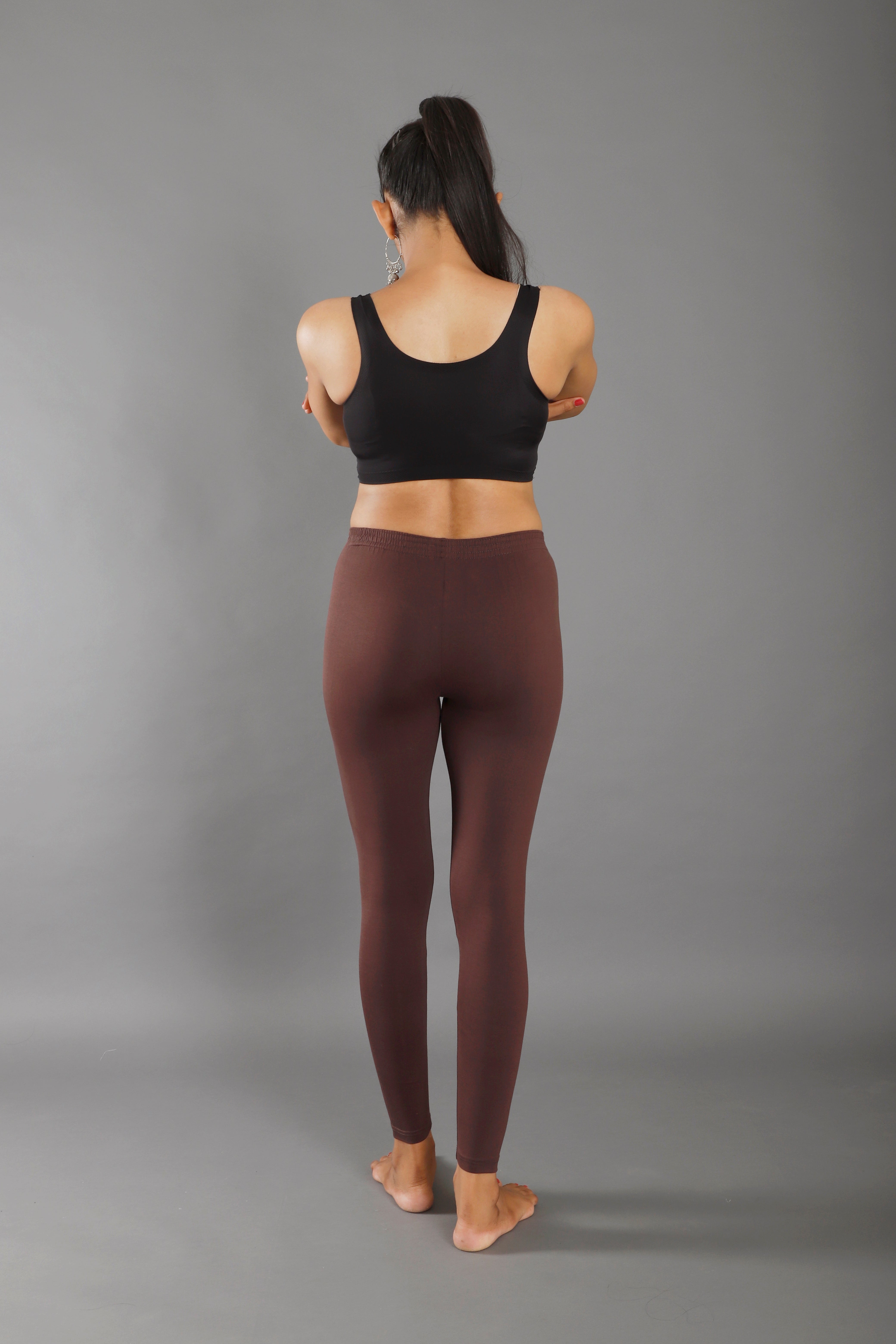 Premium Cotton Blend Ankle Leggings – All-Day Comfort Woman