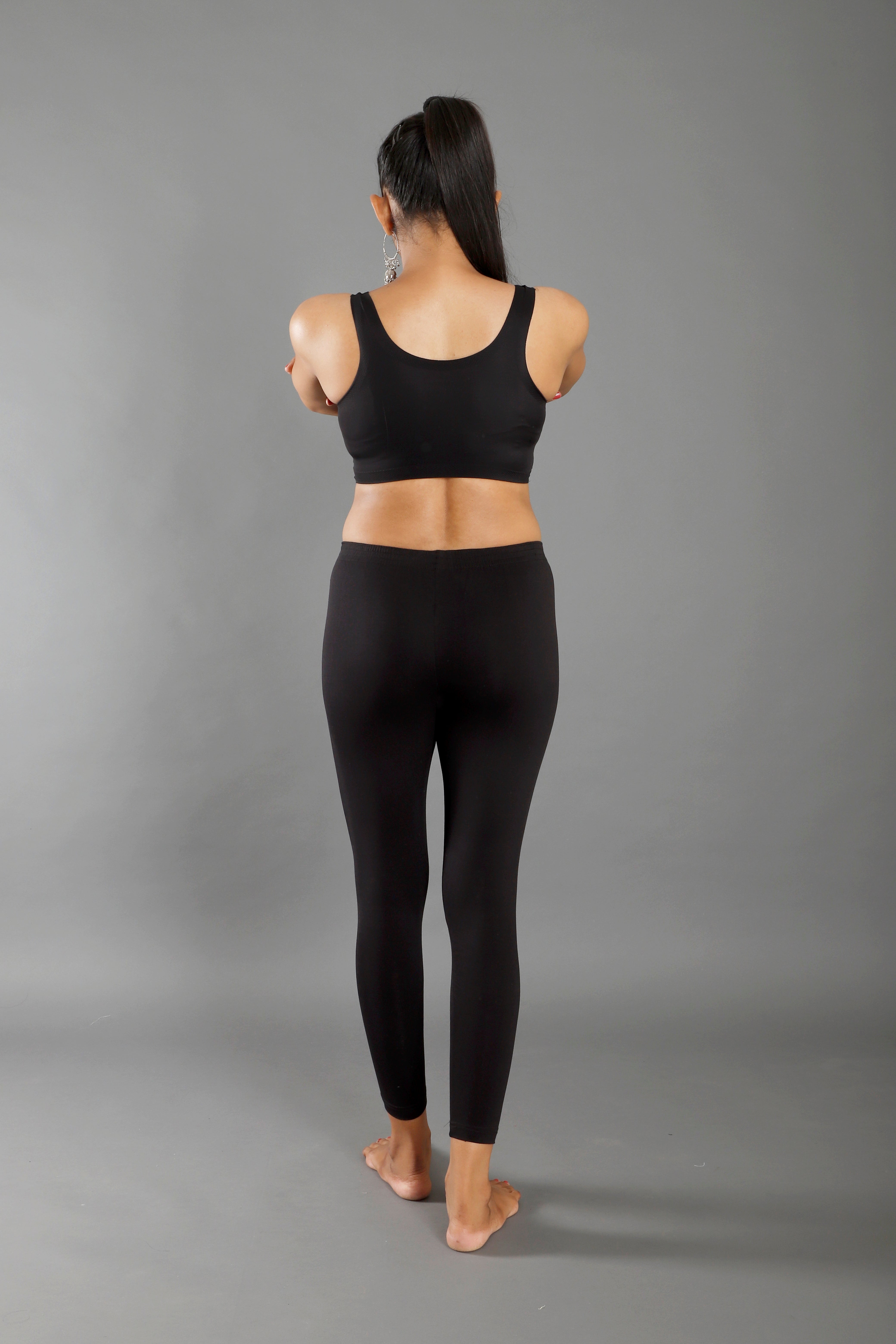 Premium Cotton Blend Ankle Leggings – All-Day Comfort Woman