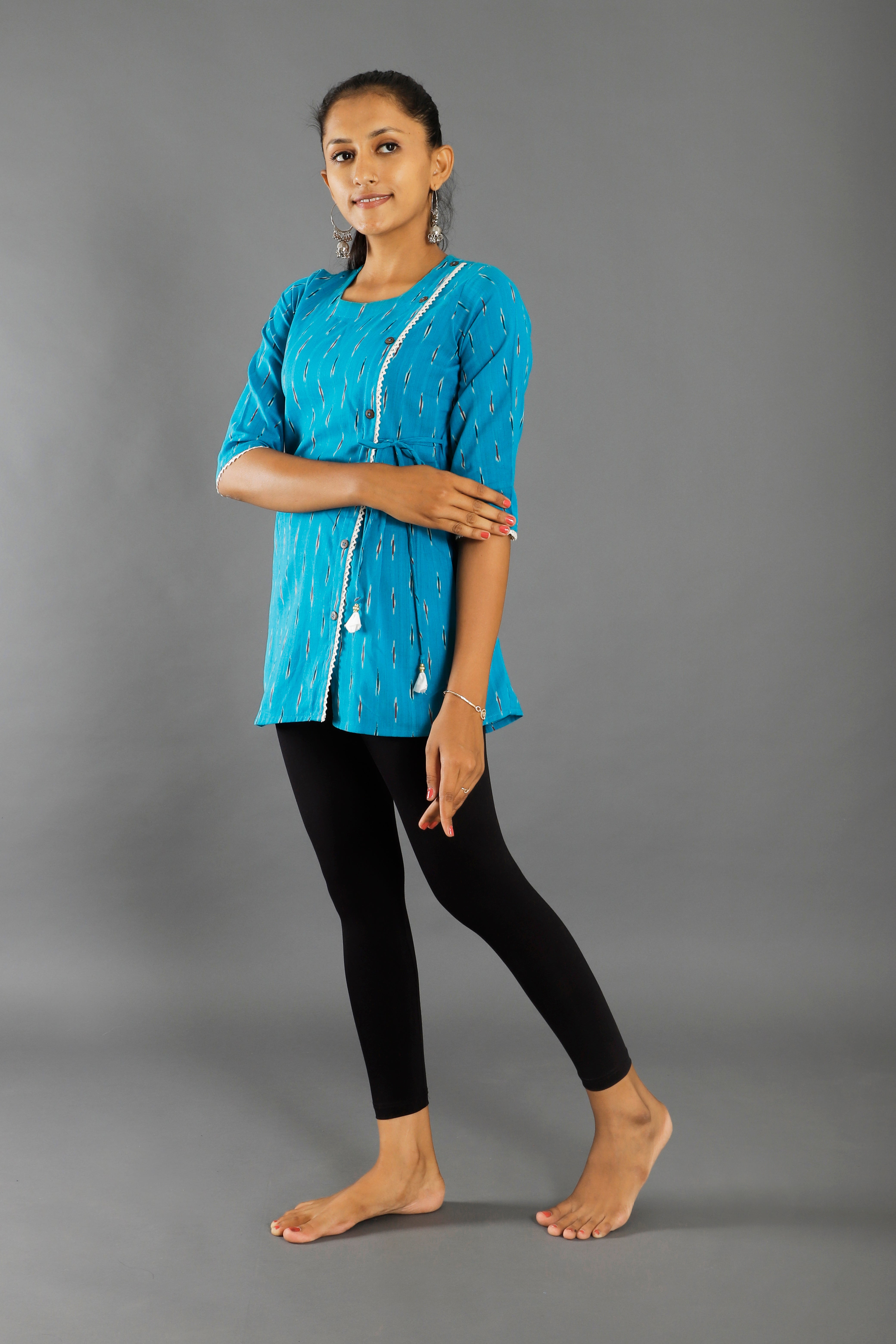 Premium Cotton Blend Ankle Leggings – All-Day Comfort Woman