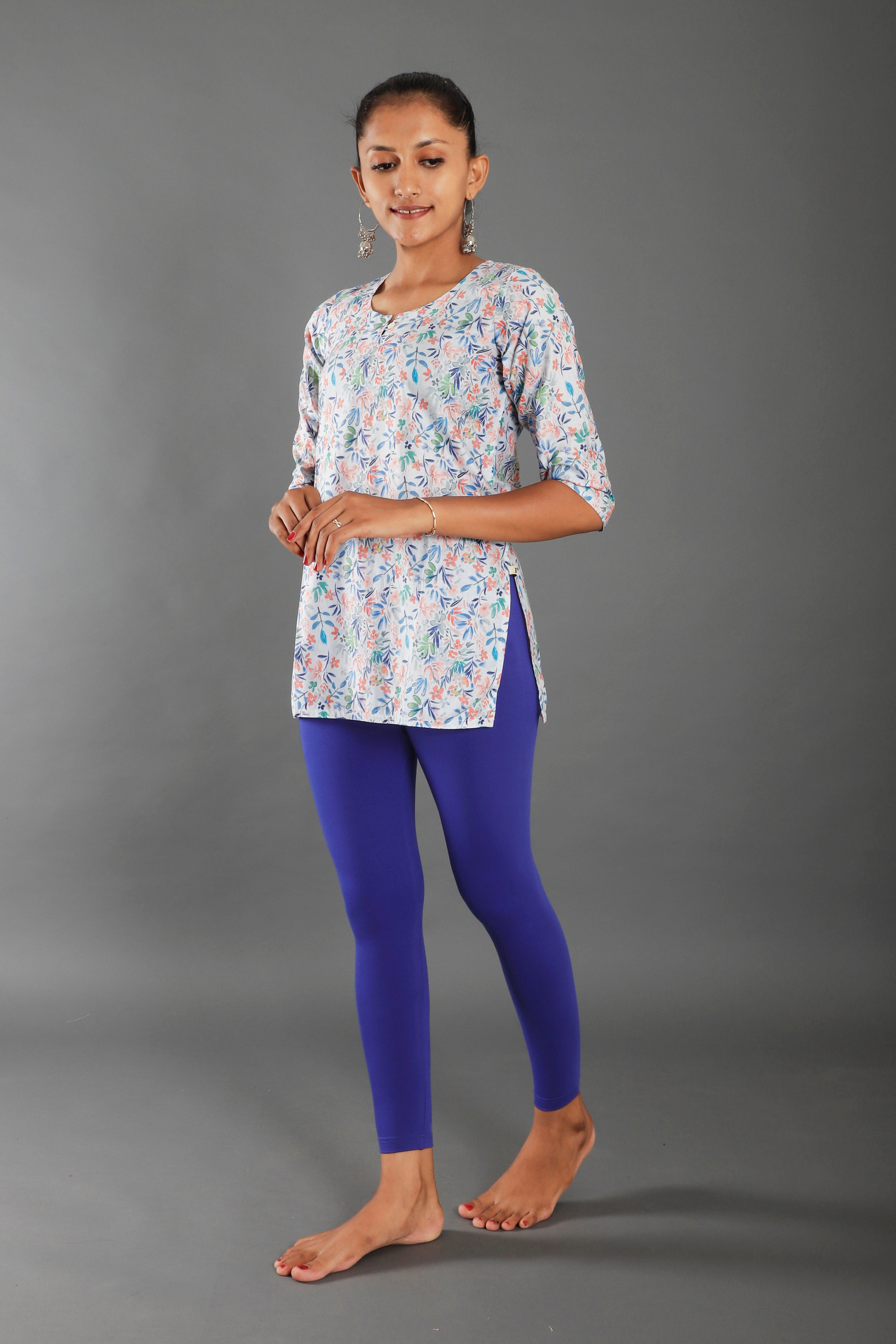 Premium Cotton Blend Ankle Leggings – All-Day Comfort Woman