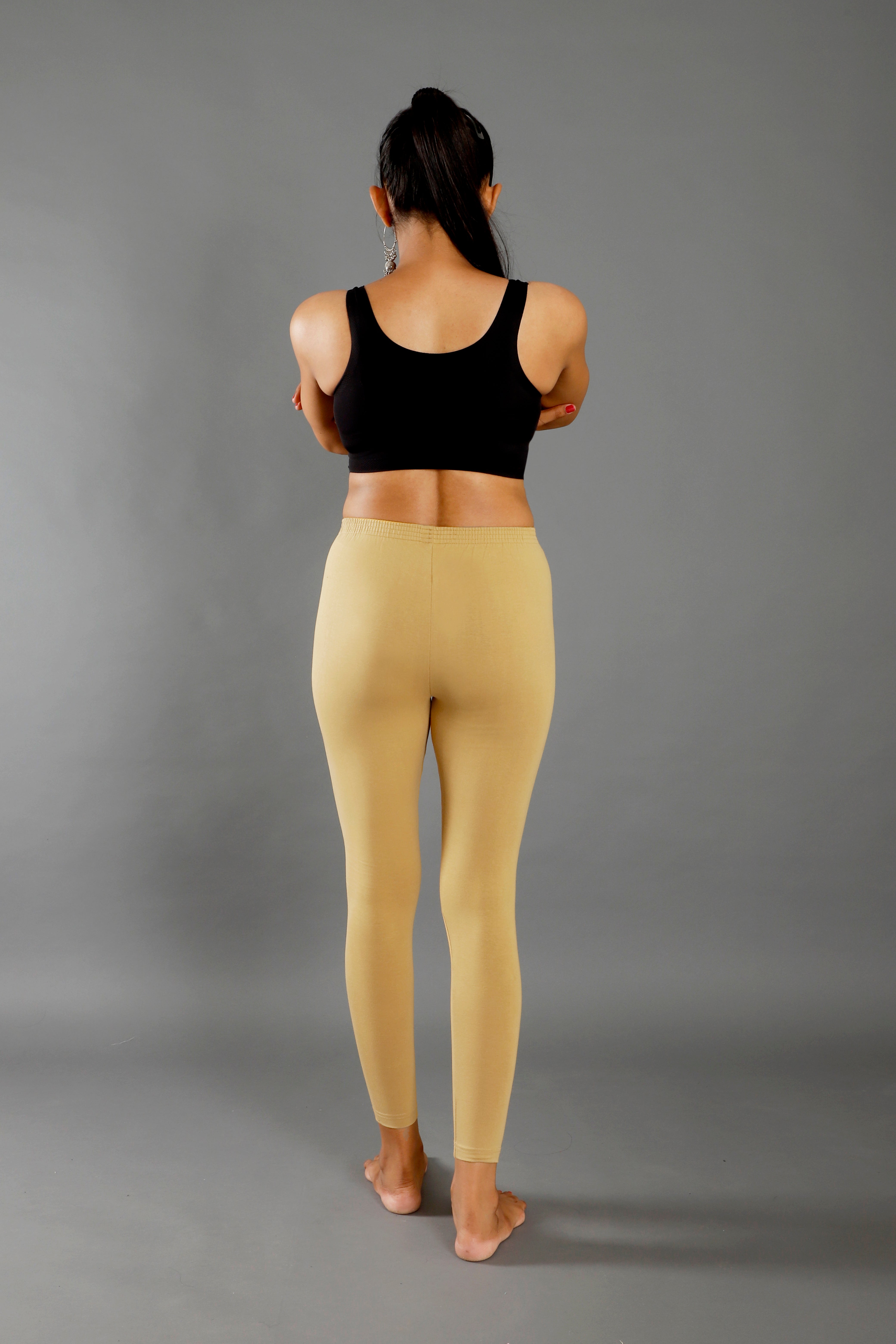 Premium Cotton Blend Ankle Leggings – All-Day Comfort Woman