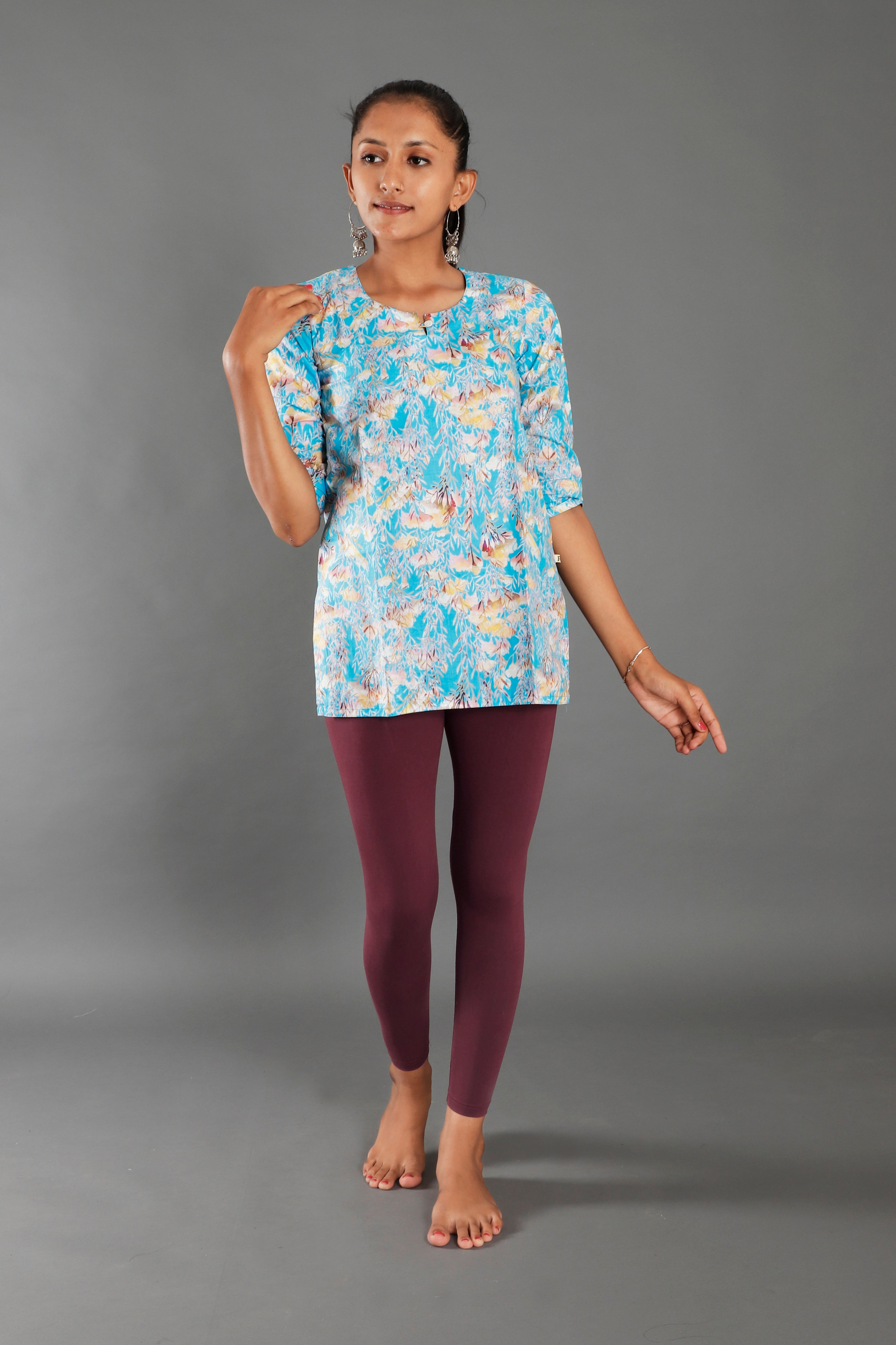 Premium Cotton Blend Ankle Leggings – All-Day Comfort Woman