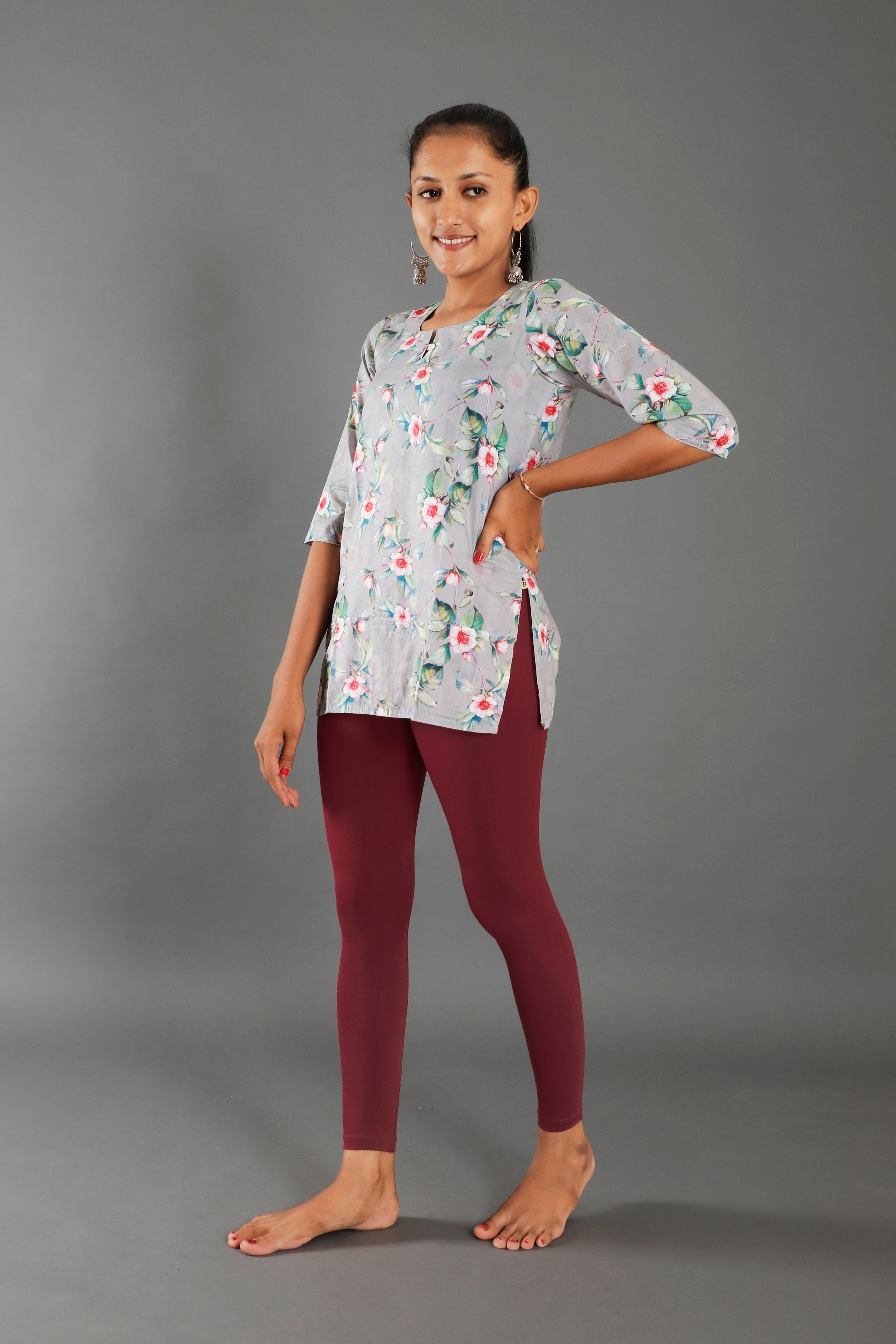 Premium Cotton Blend Ankle Leggings – All-Day Comfort Woman