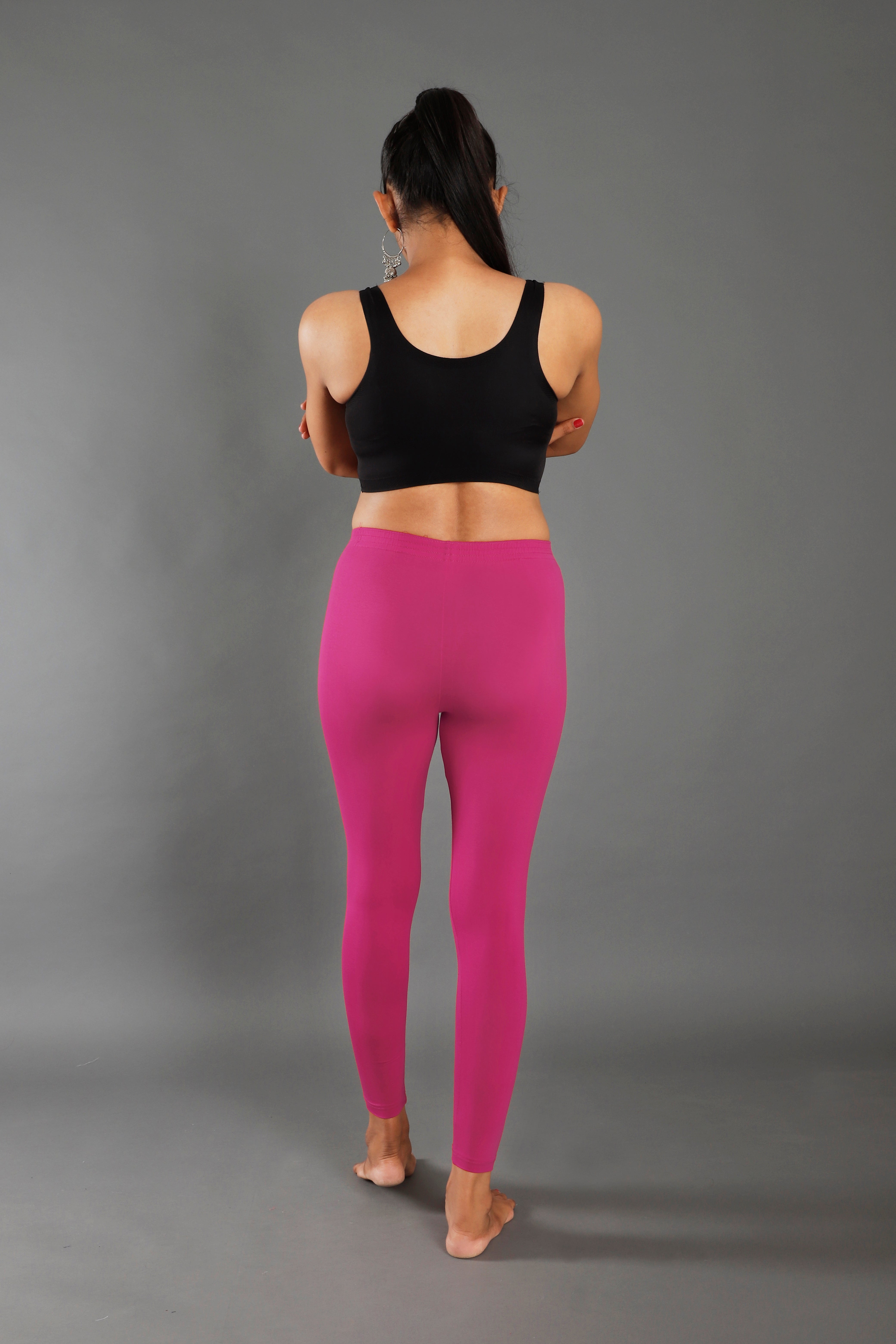 Premium Cotton Blend Ankle Leggings – All-Day Comfort Woman