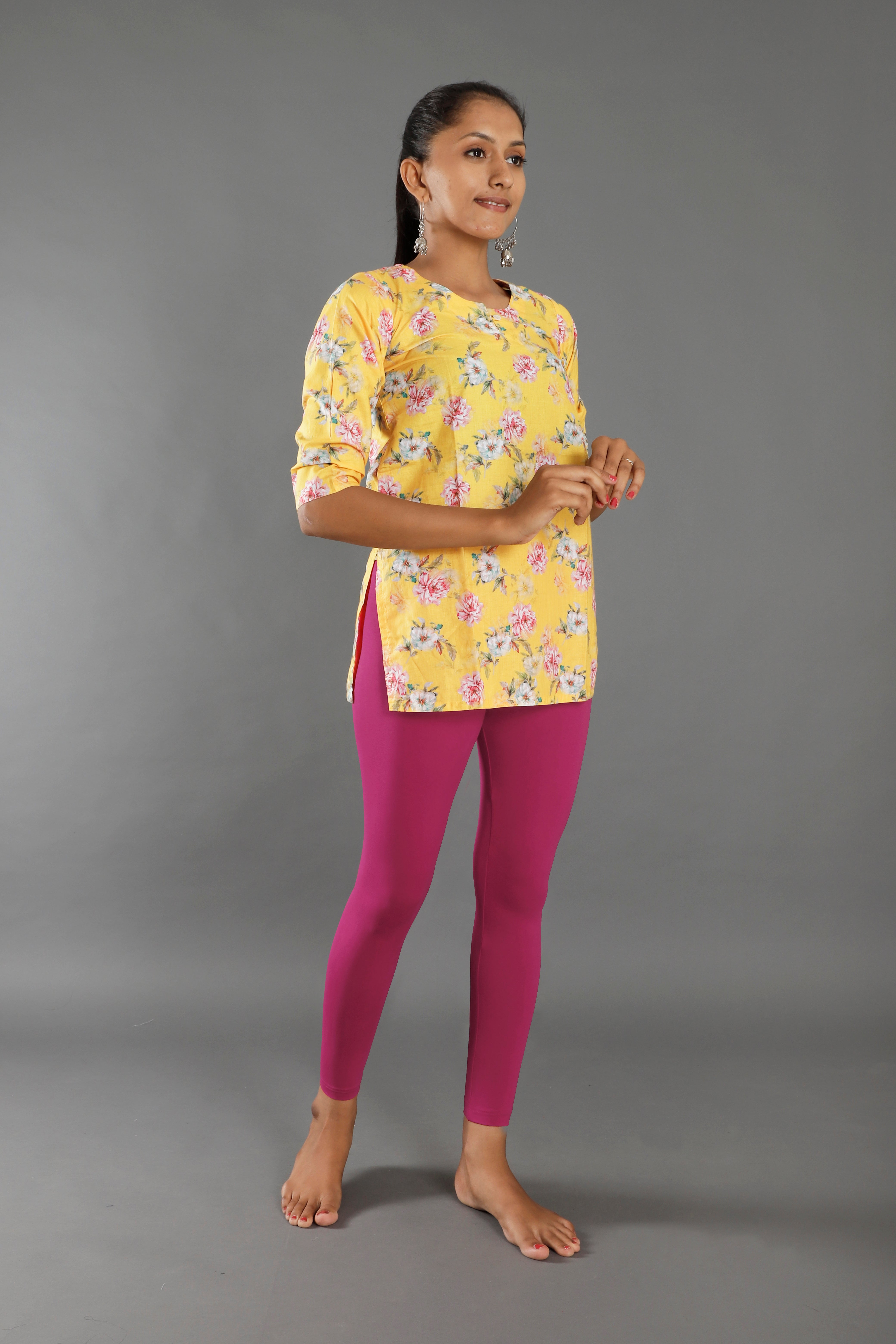 Premium Cotton Blend Ankle Leggings – All-Day Comfort Woman