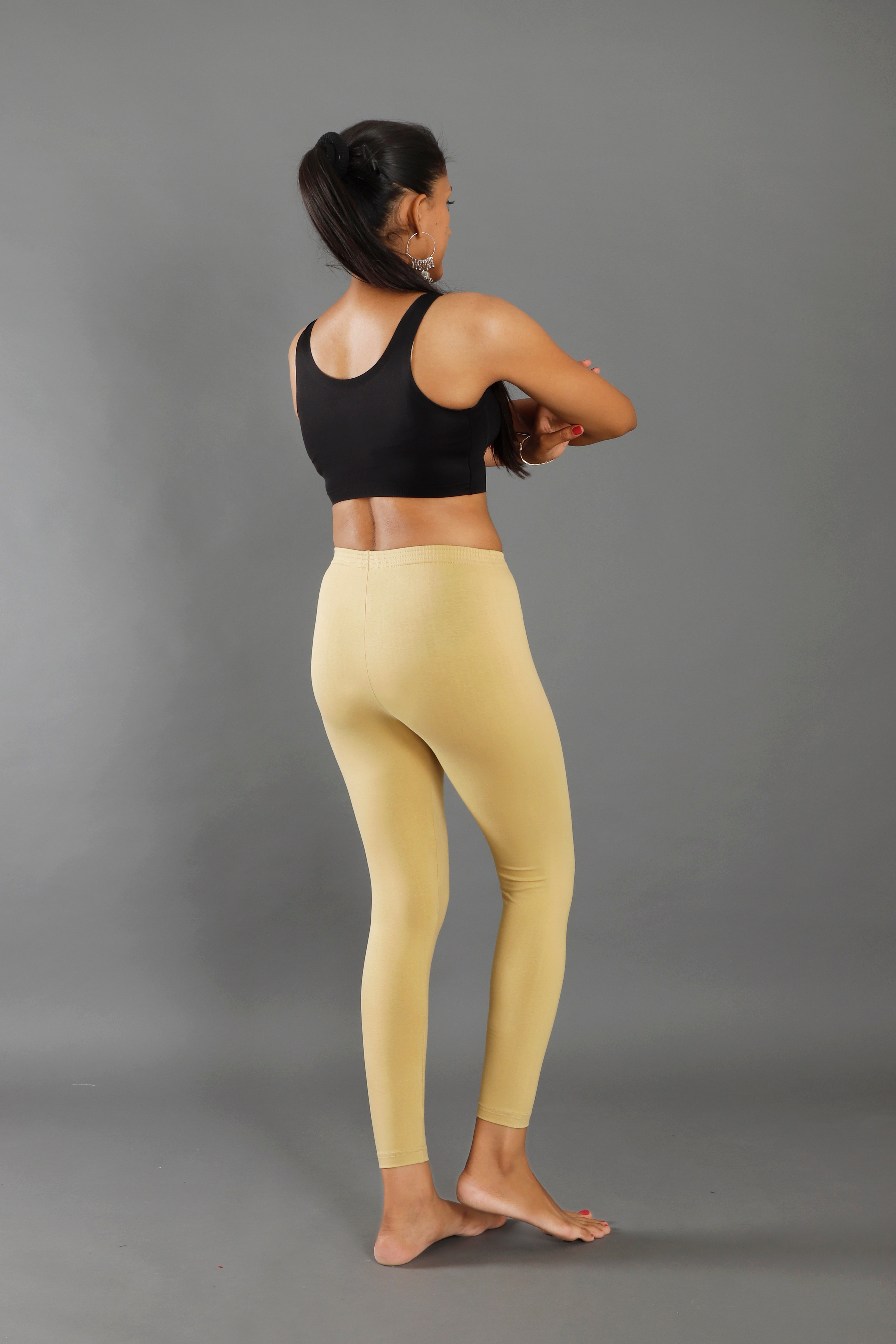 Premium Cotton Blend Ankle Leggings – All-Day Comfort Woman