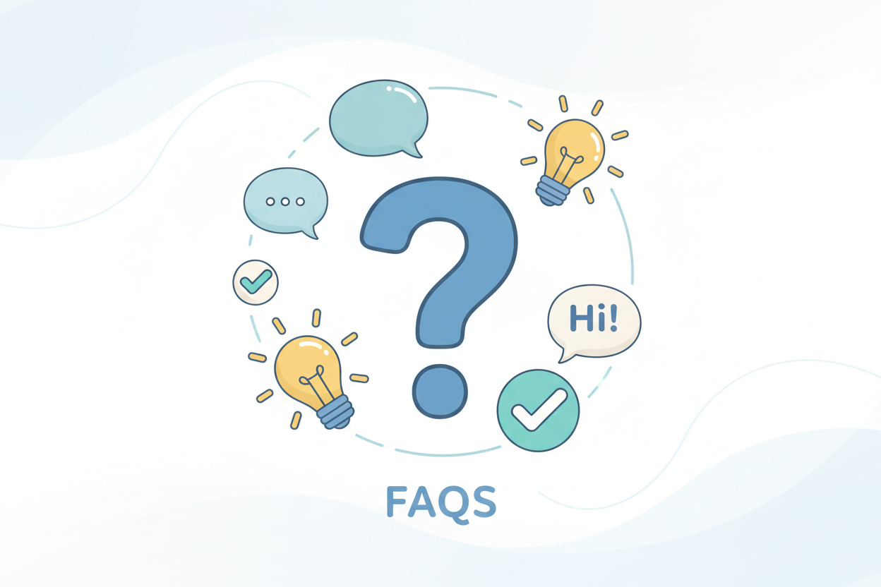 generate image that best suitable for FAQ section