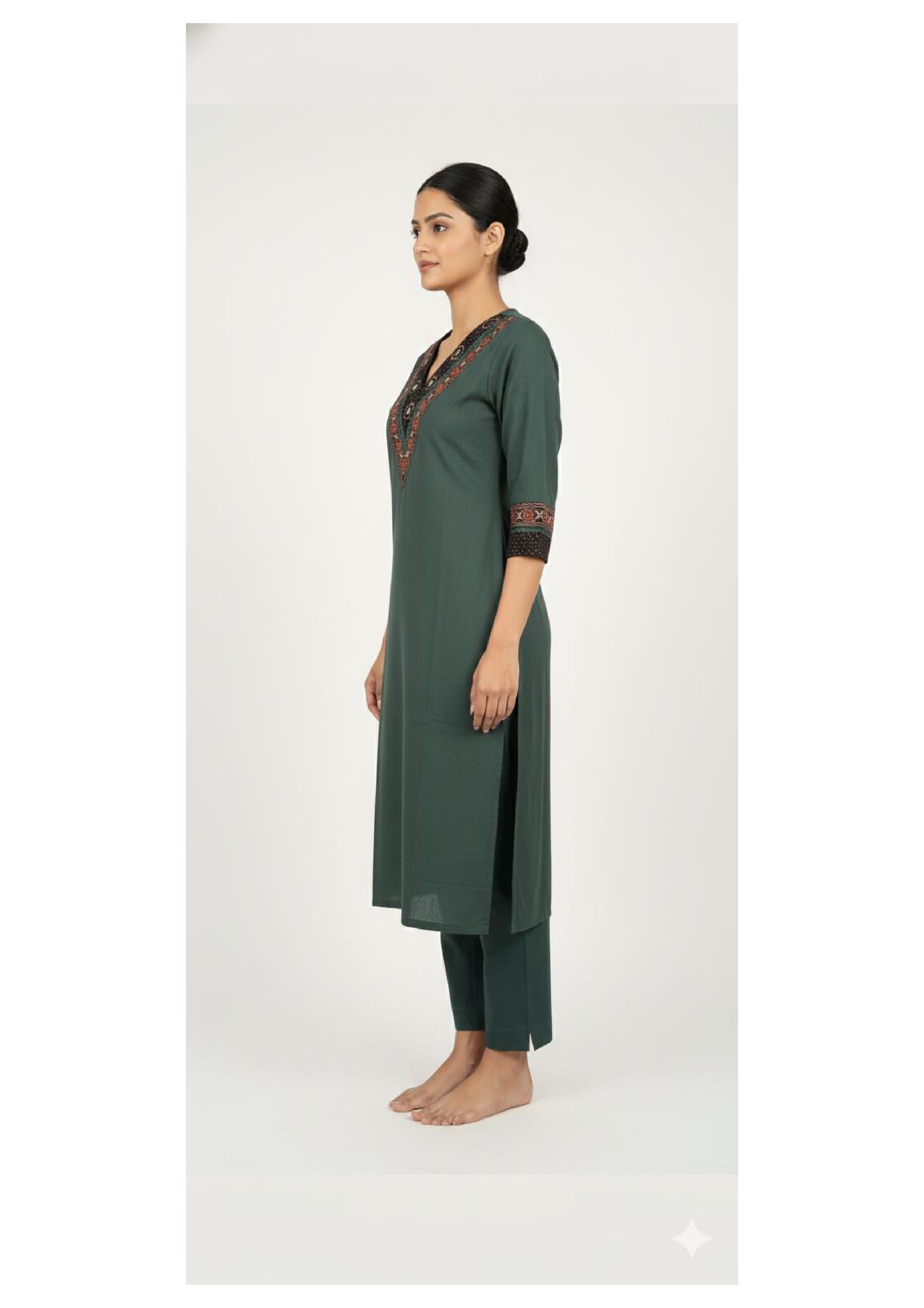 Designer Long Kurti Pant Set