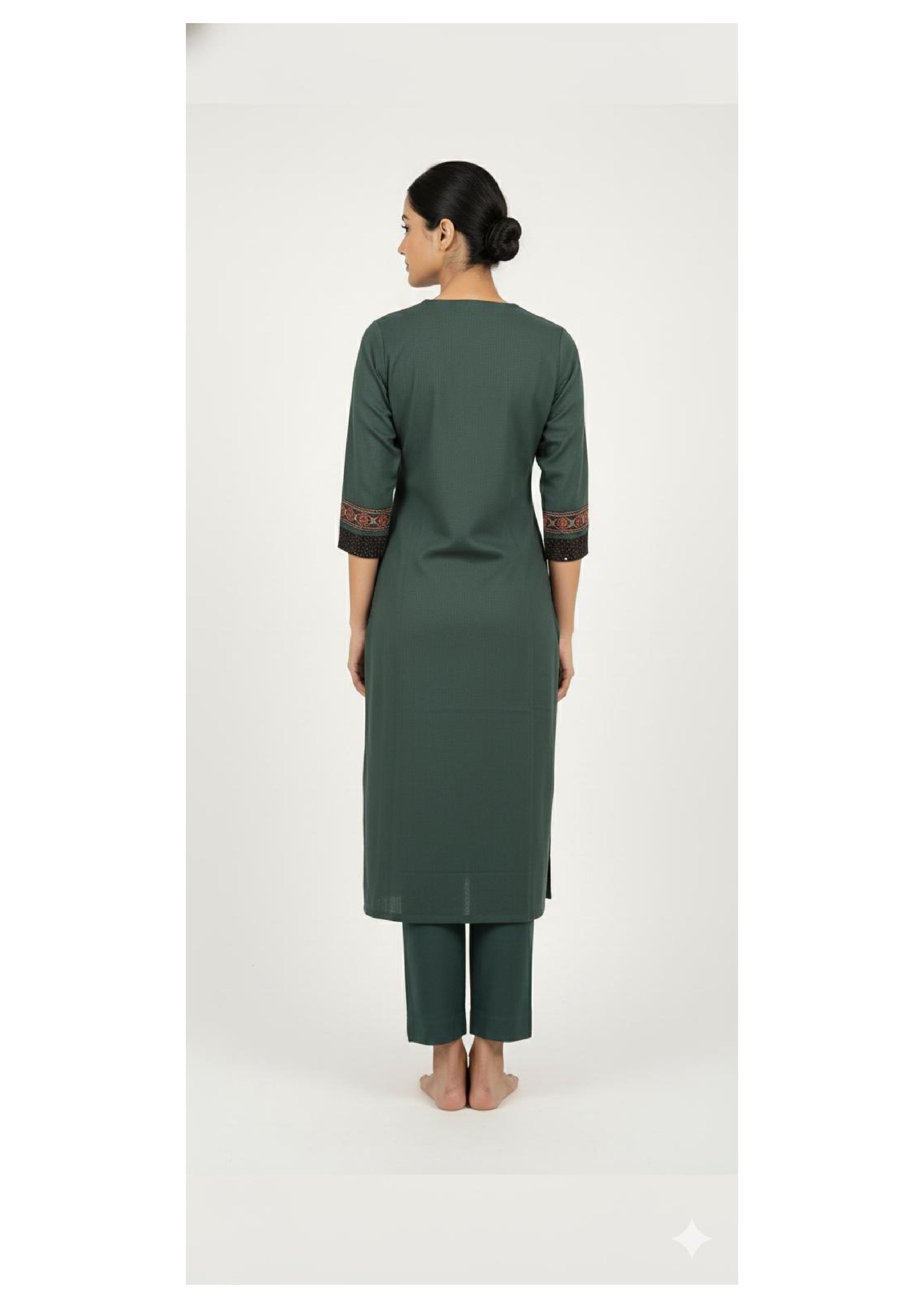 Designer Long Kurti Pant Set