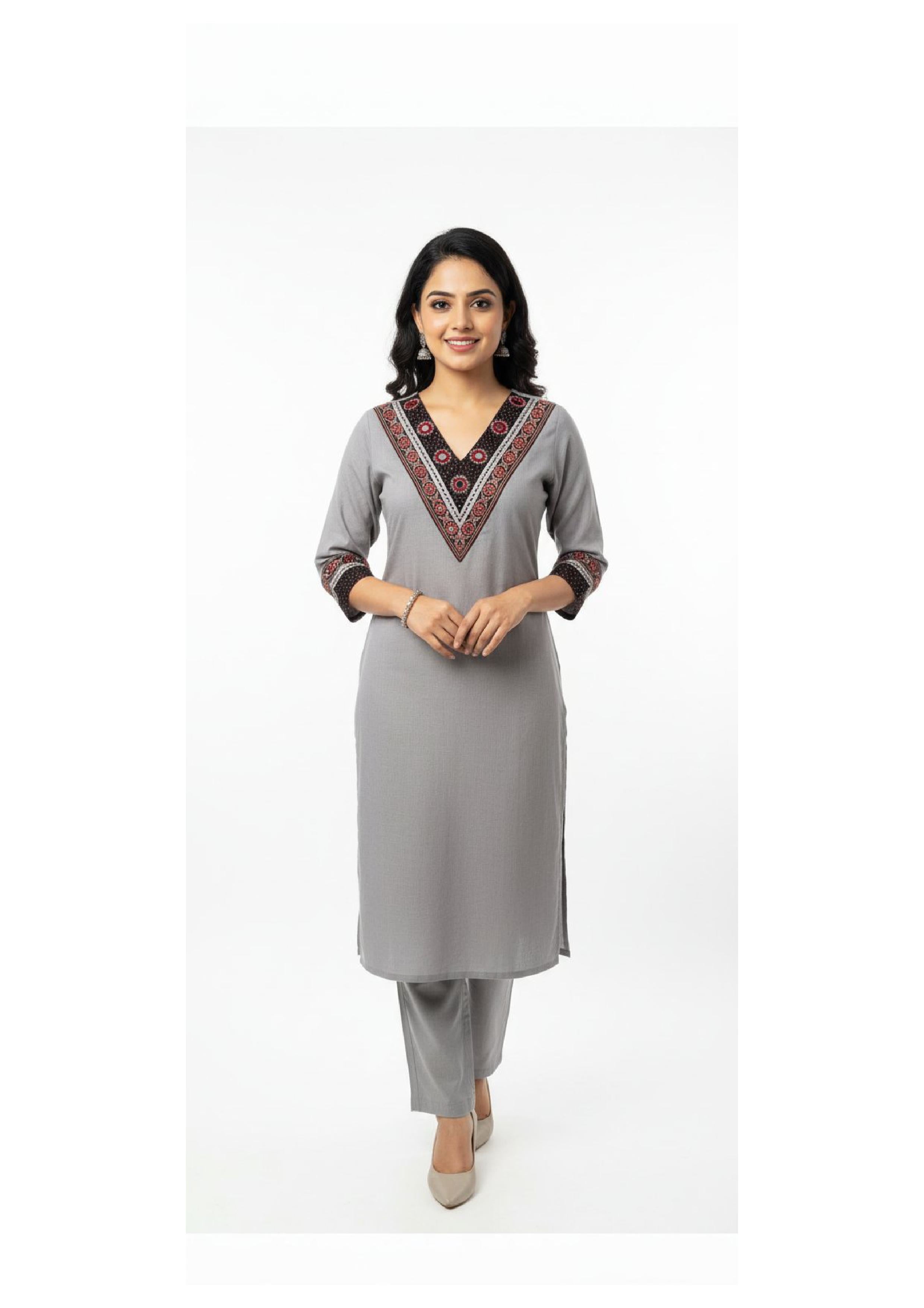 Designer Long Kurti Pant Set
