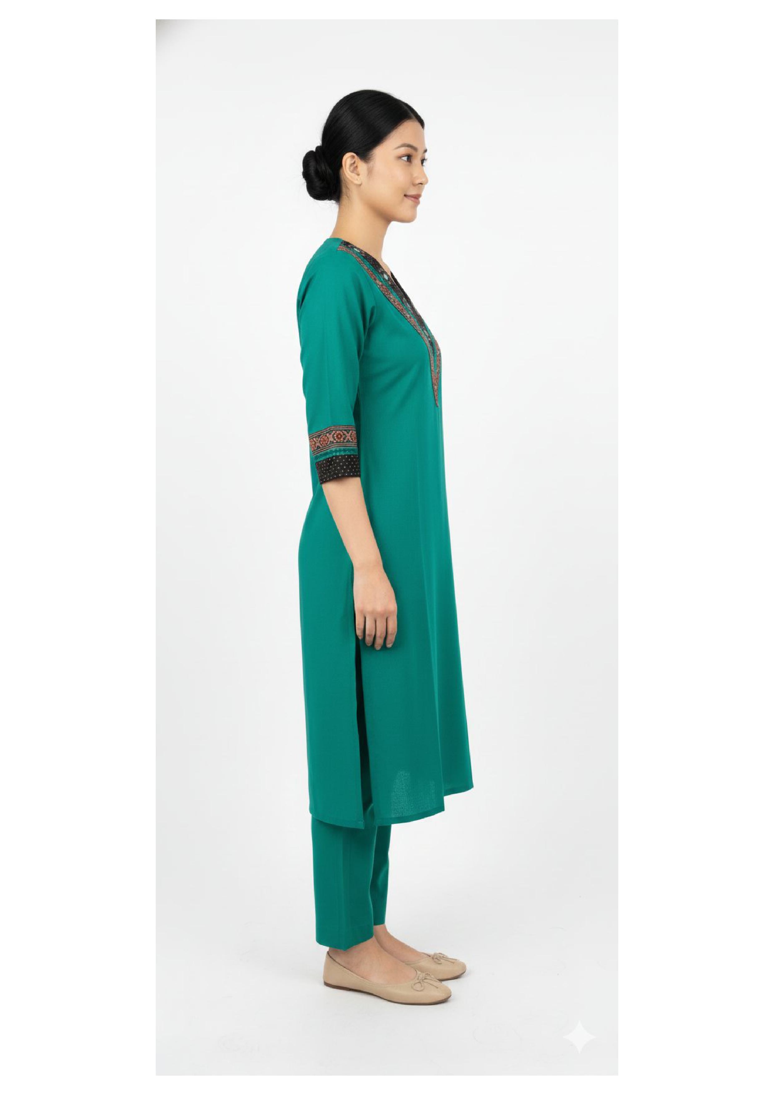 Designer Long Kurti Pant Set