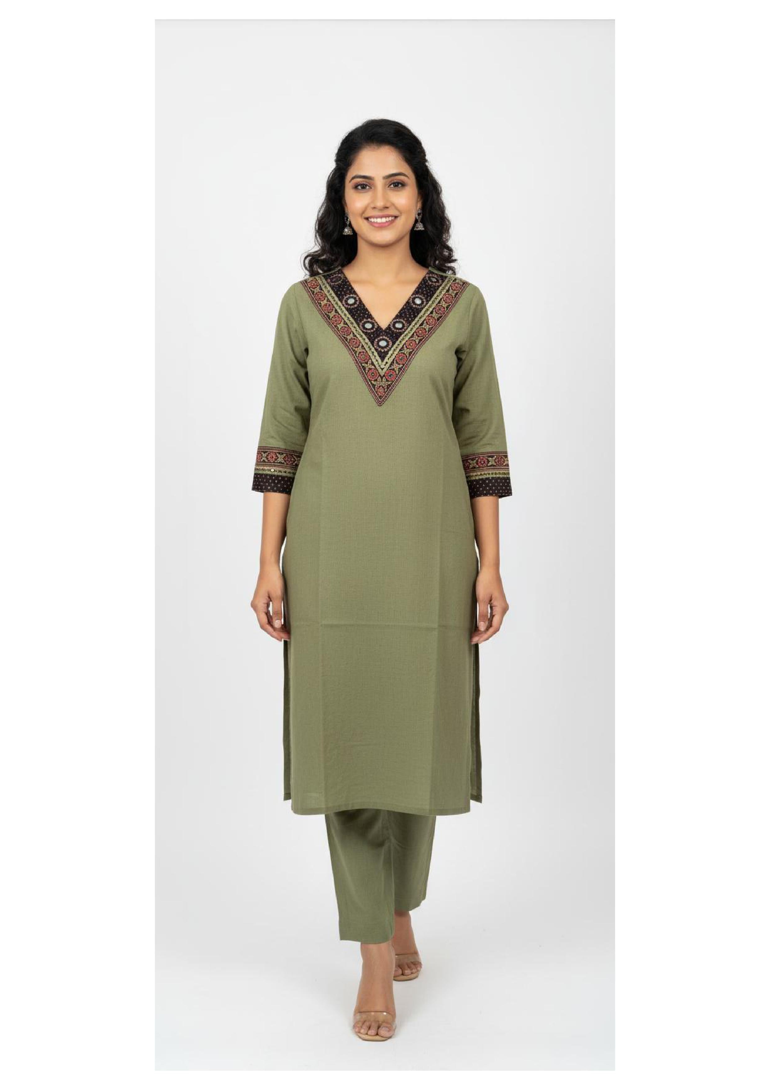 Designer Long Kurti Pant Set