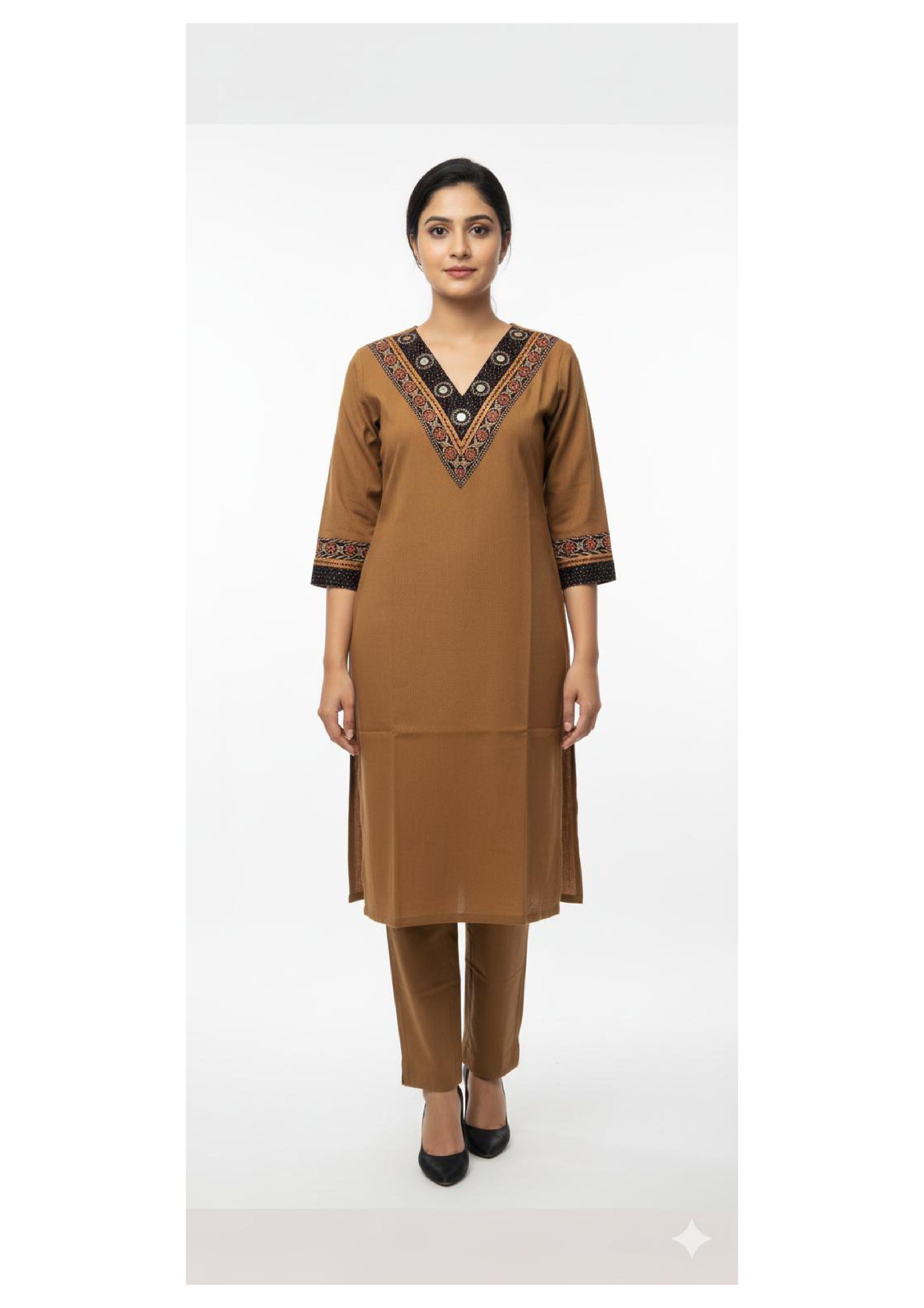 Designer Long Kurti Pant Set